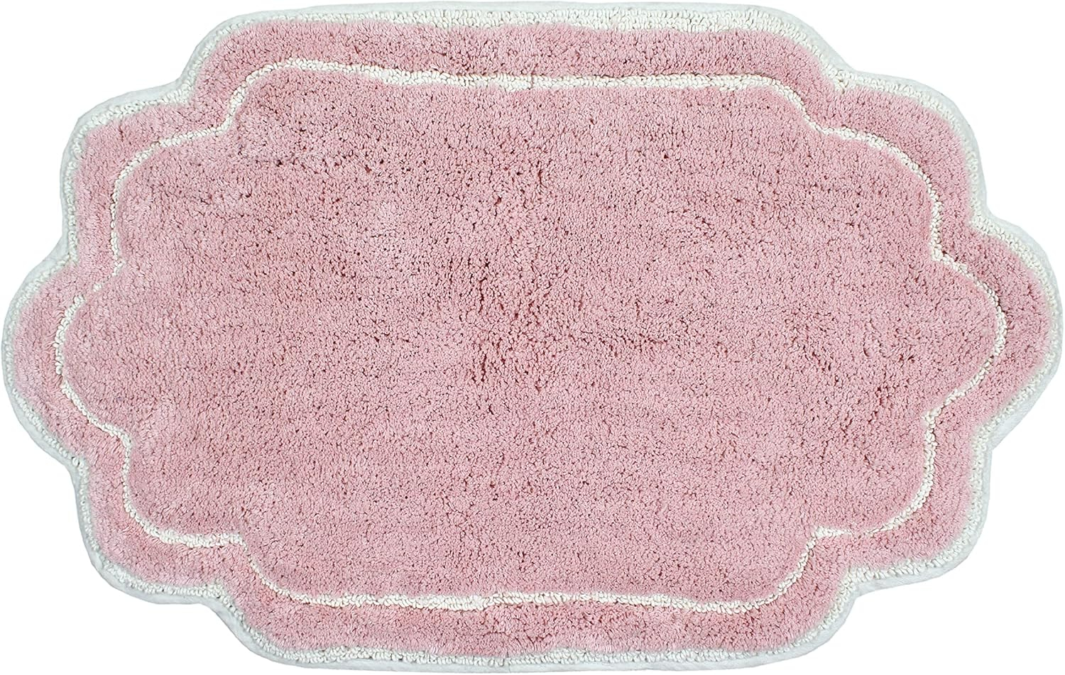 Home Weavers Inc Home Weavers Allure Collection Absorbent Cotton, Machine Washable and Dry Bath Rugs Pink 21"x34"