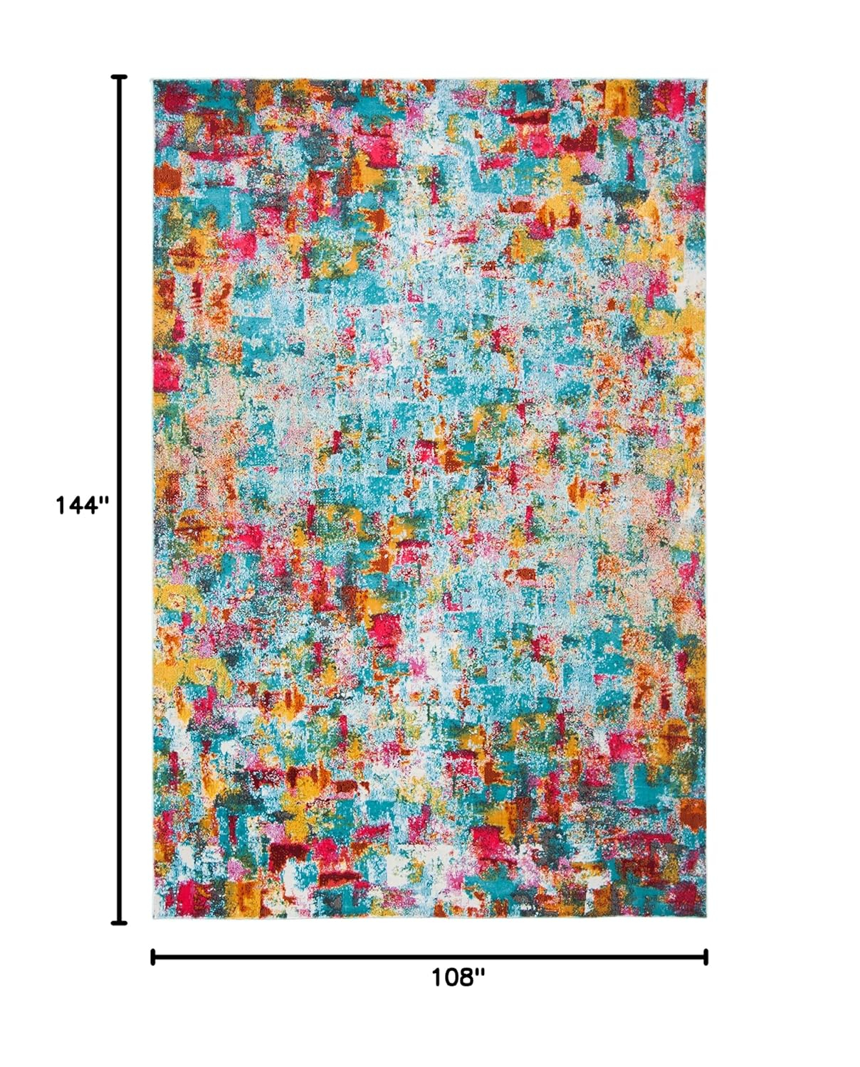 SAFAVIEH Luxor Fedelma Abstract Area Rug, Aqua/Fuchsia, 9' x 12'