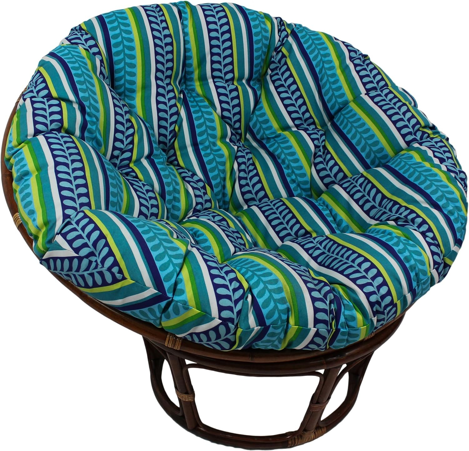 Blazing Needles Outdoor Spun Polyester Papasan Cushion, 1 Count (Pack of 1), Vanya Paprika