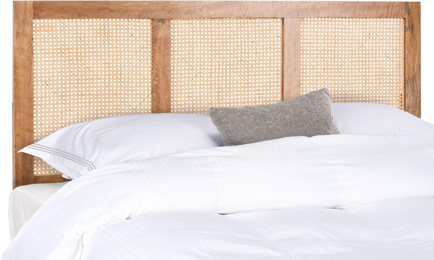 SAFAVIEH Vienna Cane Farmhouse Wood Headboard, Queen, Natural
