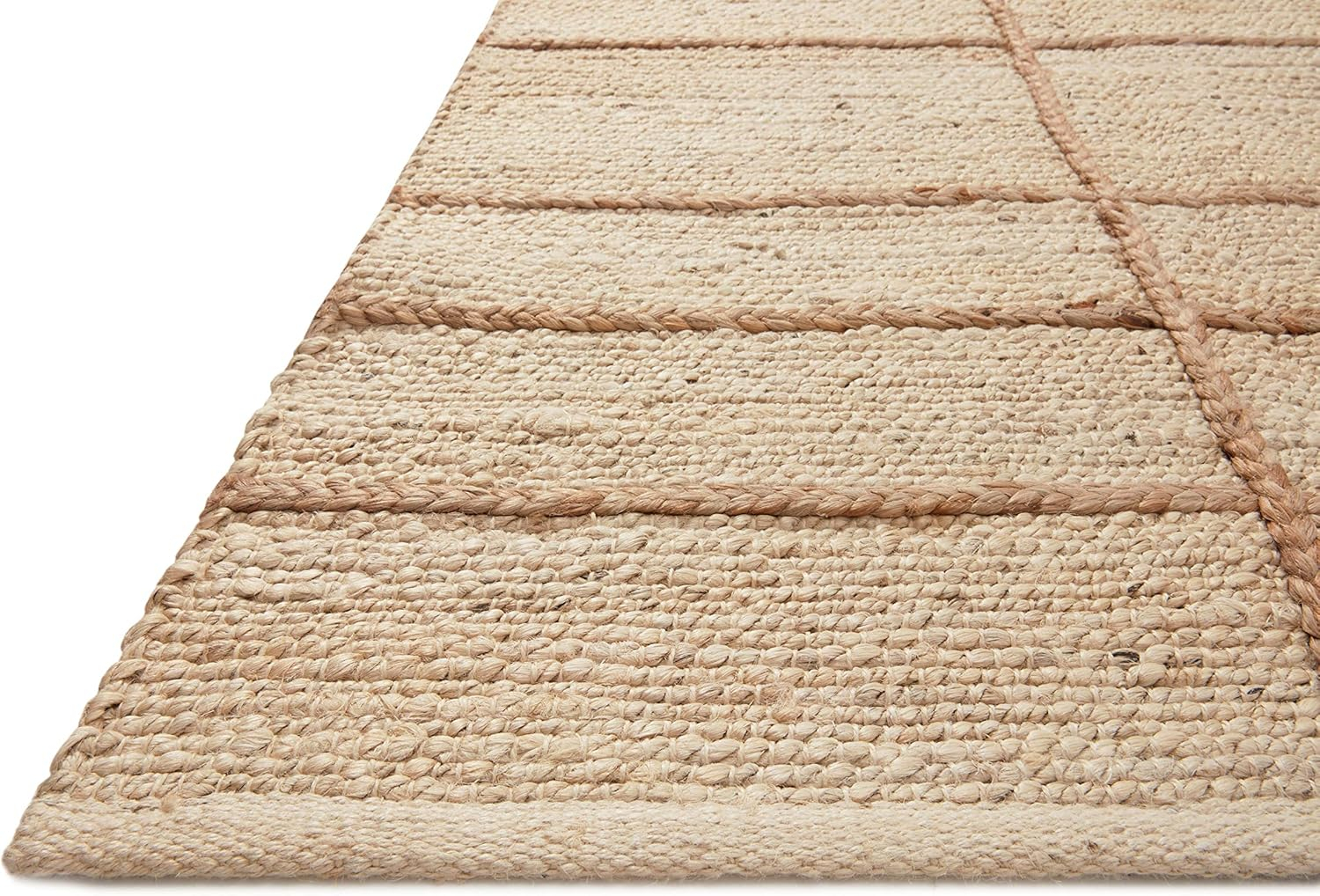 Loloi II Bodhi Collection BOD-04 Ivory / Natural, Geometric Area Rug 3'-6" x 5'-6"