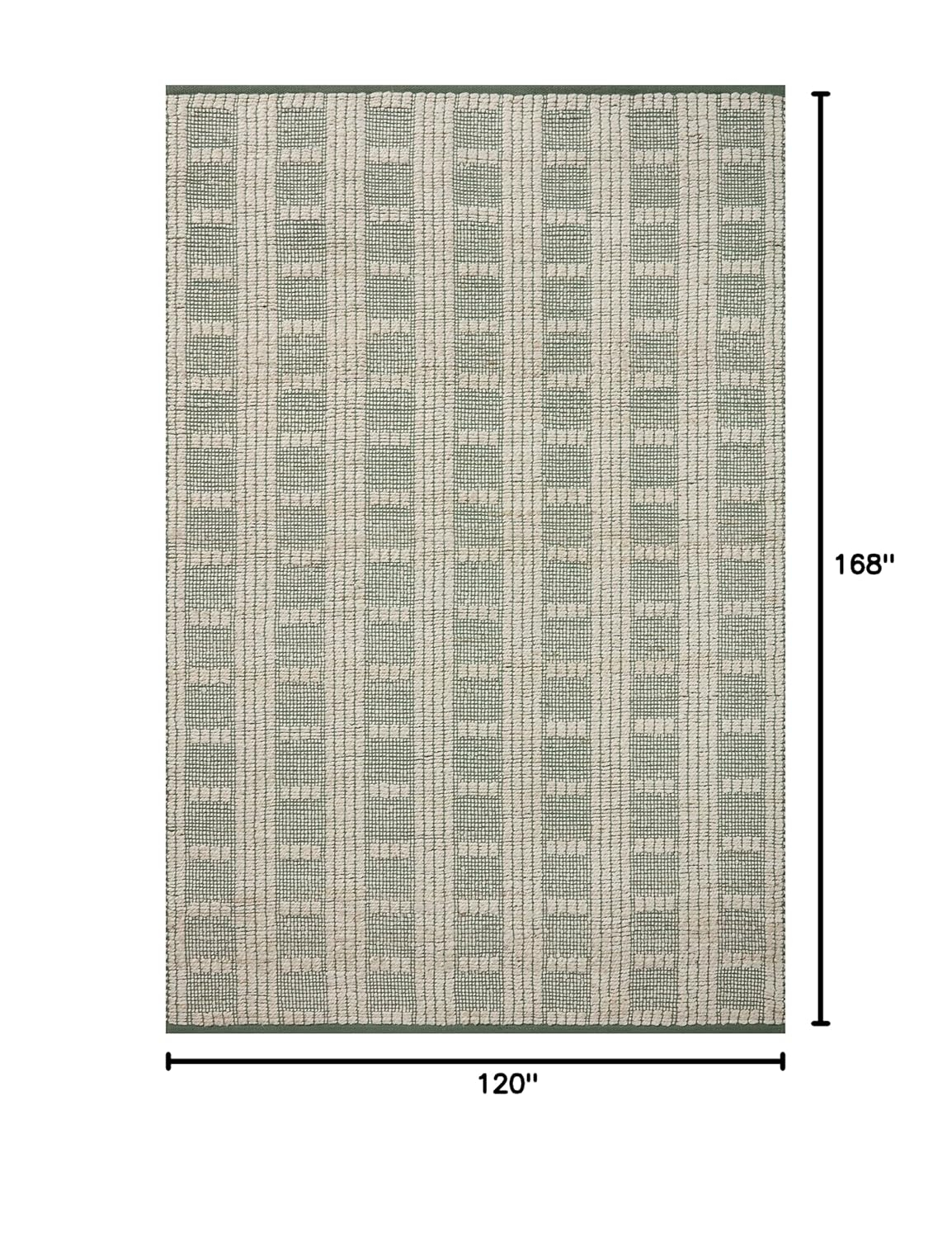 Loloi Angela Rose Colton Collection CON-03 Ivory/Sage 10'-0" x 14'-0", .38" Pile Height, Area Rug