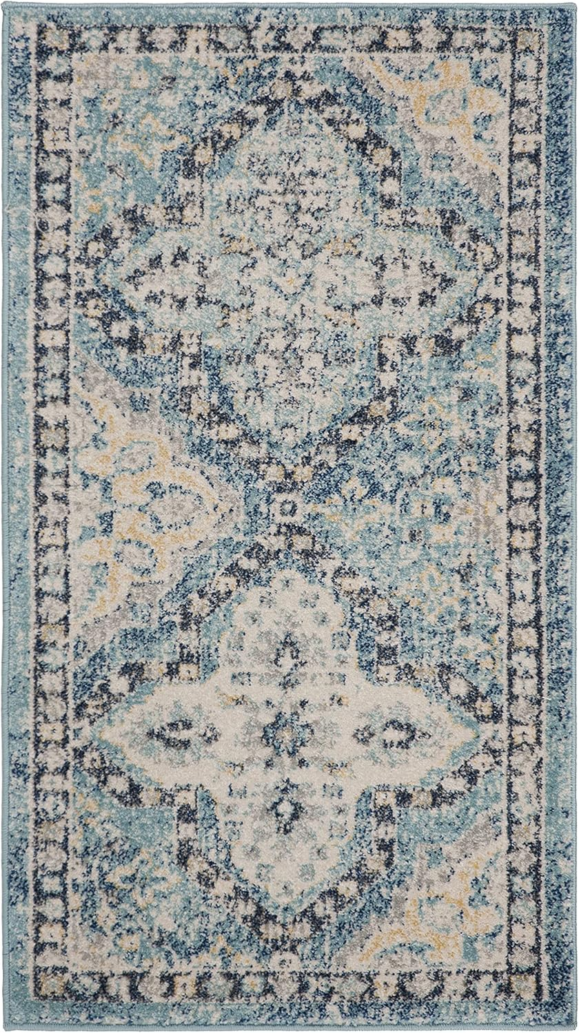 Evoke EVK274 Power Loomed Indoor Accent Rug - Light Blue/Ivory - 2'2"x4' - Safavieh