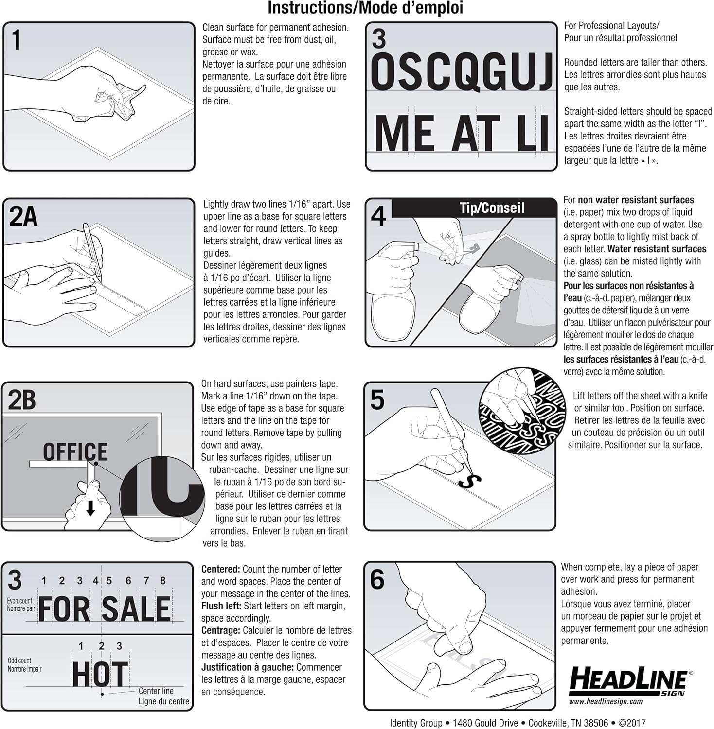 Headline/Geotype Vinyl Lettering, Helvetica, 1/4", Black Captial Letters