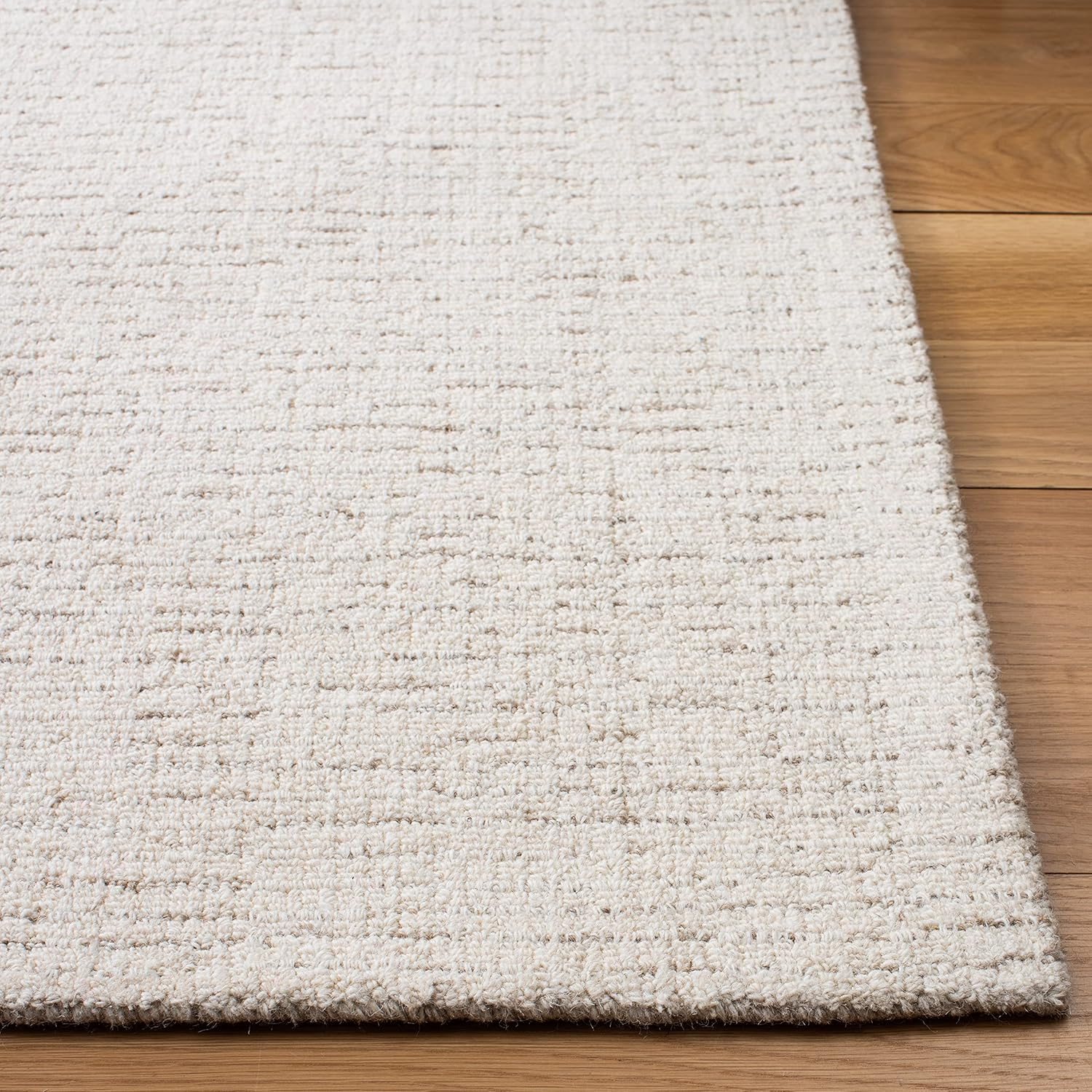 SAFAVIEH Abstract Delia Geometric Wool Area Rug, Ivory/Beige, 4' x 4' Square
