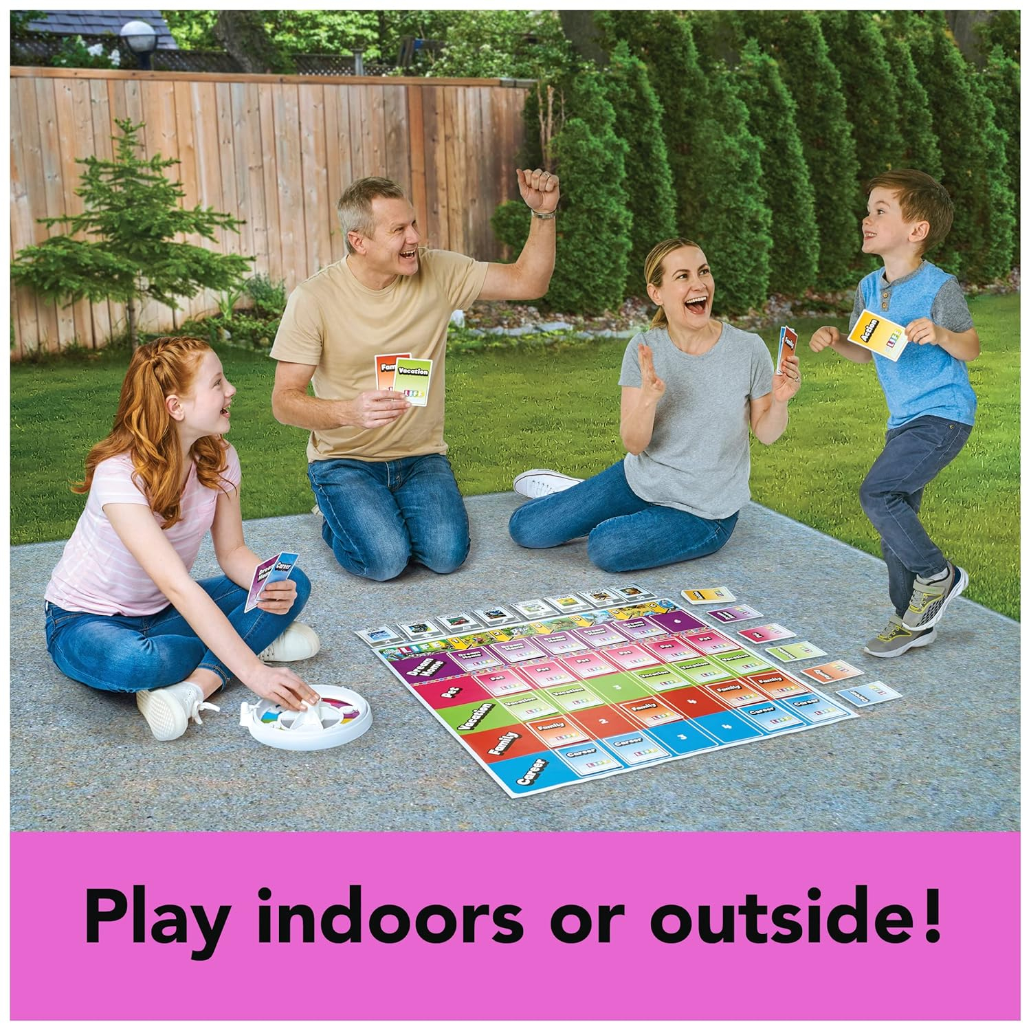 The Game of Life, Giant Edition Family Board Game Indoor/Outdoor Fun Game with Big Oversized Gameboard Cards Spinner, for Adults and Kids Ages 8 and Up