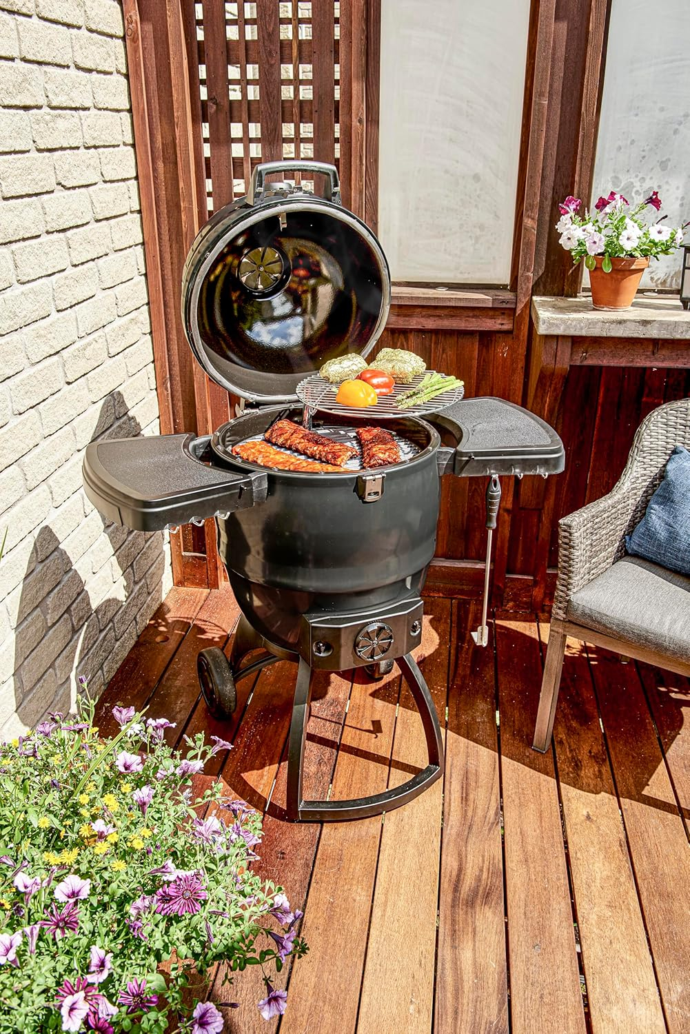 Broil King 19" Black Cast Iron and Chrome Grill Grate Set