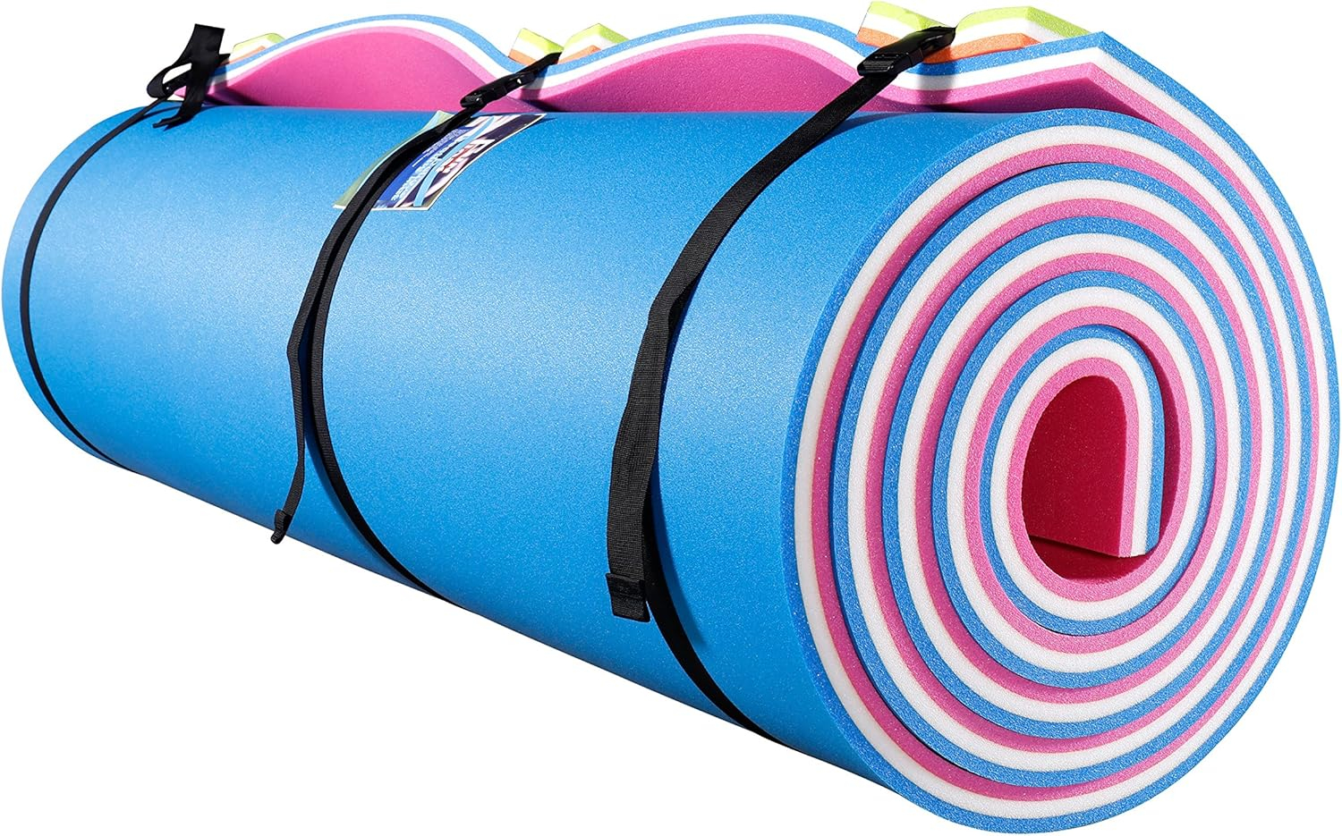 Floating Water Mat, 18'*6'/9'*6', Swimming Island,Aqua Pad,Used in Lake,Pool,on Beach,for Relax, Vacation,Water Activities,Sports,Recreations,Parties,with Mooring Device,Rolled Packed