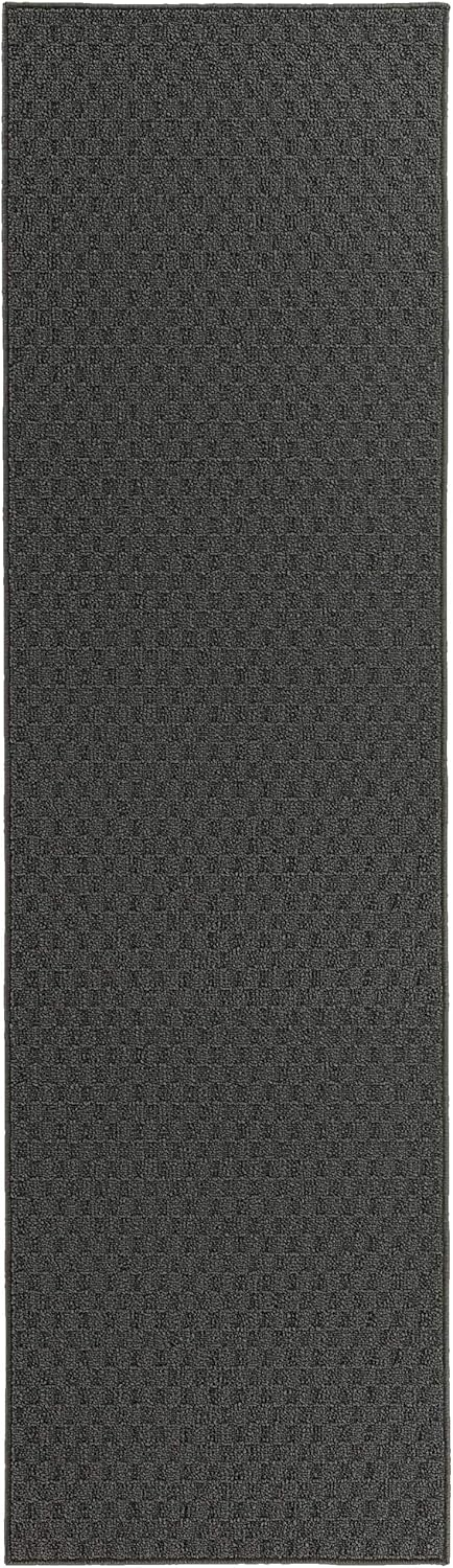 Garland Rug Town Square Polypropylene Cinder Gray Indoor Runner Rug, 3' x 8'
