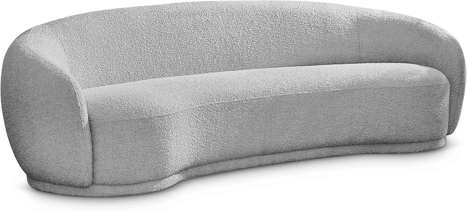Meridian Furniture Hyde Grey Boucle Fabric Sofa