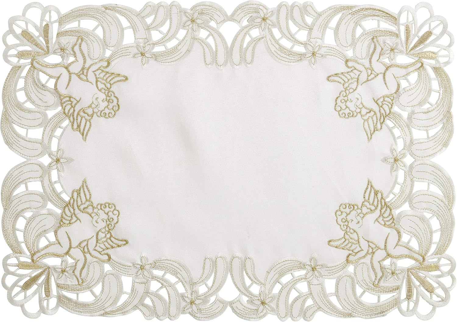 Saro Lifestyle Embroidered Cupid Design Placemat (Set of 4)