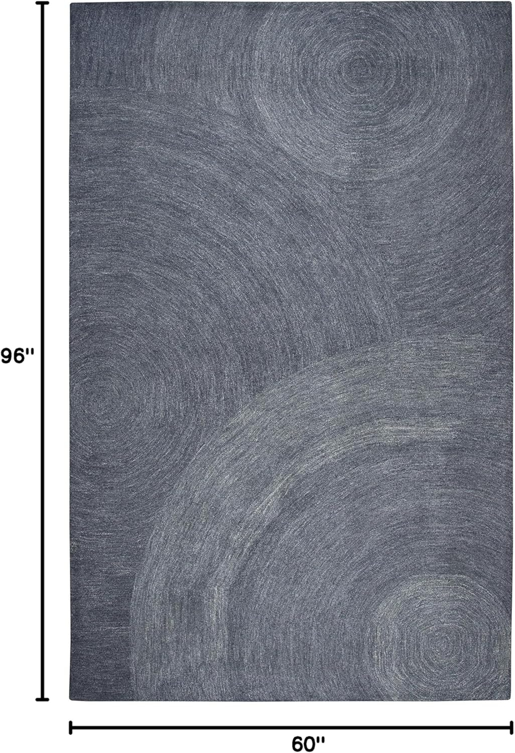 Rizzy Rugs Brindleton Area Rug BR801A Gray Circles Single Color 5' x 8' Rectangle
