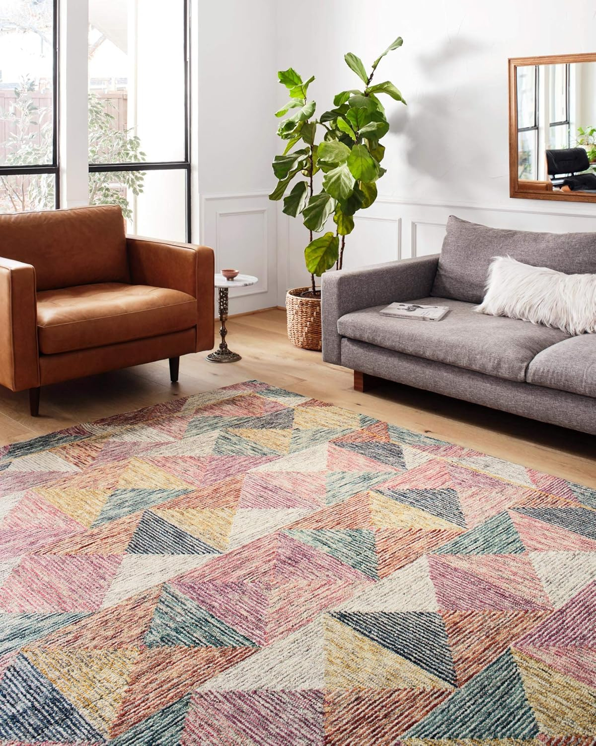 Loloi II Spectrum Geometric Silver / Fiesta Area Rug