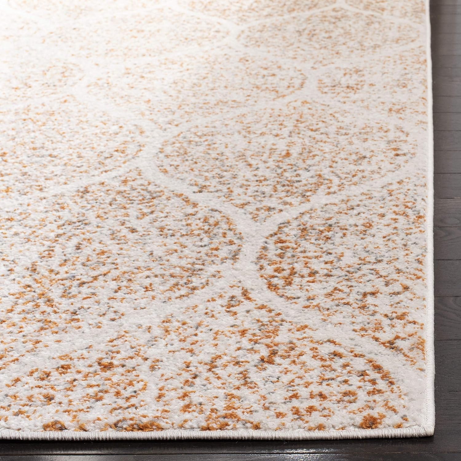SAFAVIEH Madison Leighton Geometric Area Rug, Cream/Orange, 2'3" x 4'