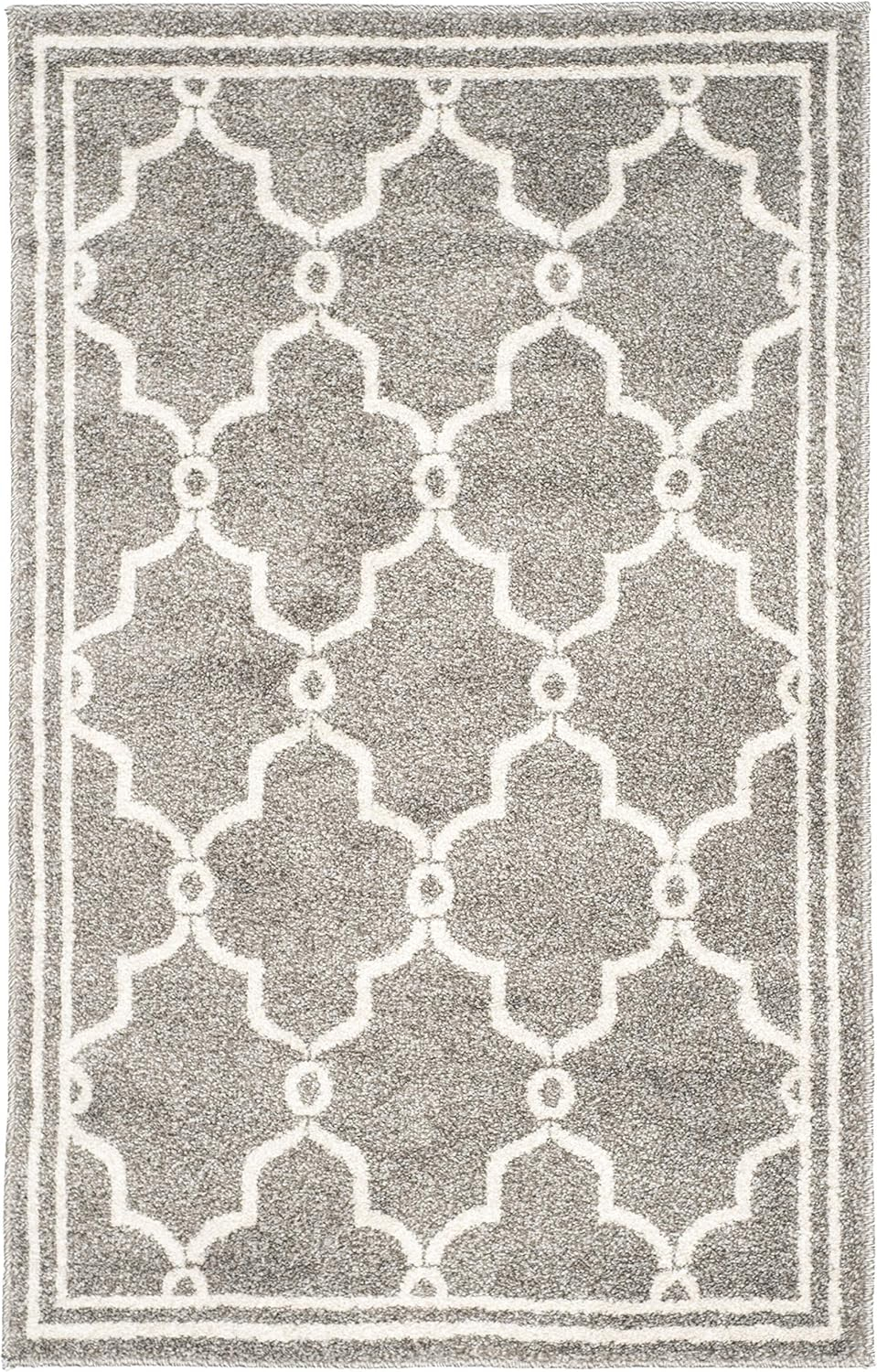 SAFAVIEH Amherst Wesley Geometric Area Rug, Dark Grey/Beige, 2'6" x 4'