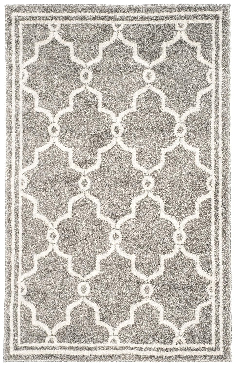 SAFAVIEH Amherst Wesley Geometric Area Rug, Dark Grey/Beige, 2'6" x 4'