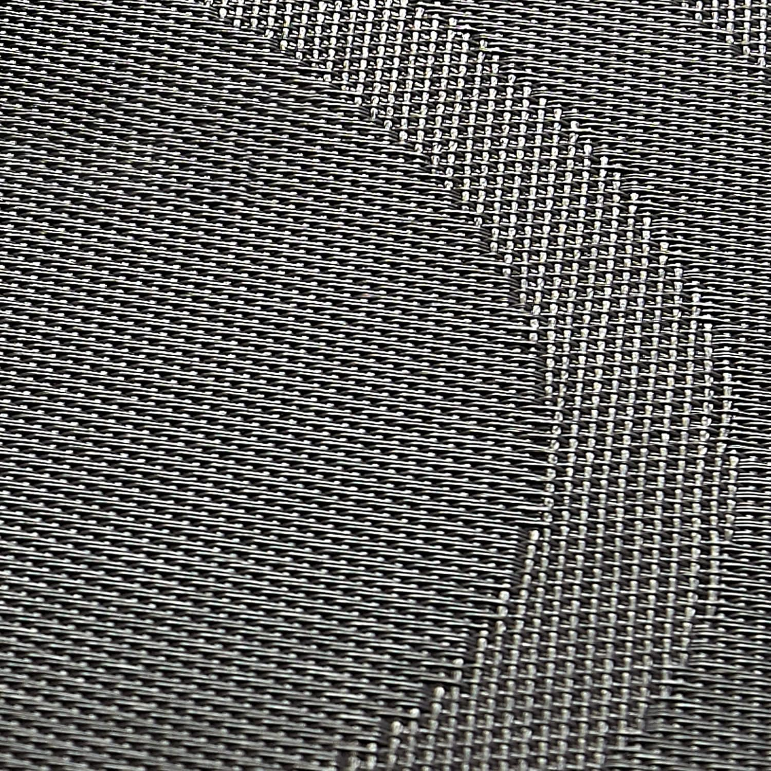 DII PVC Tabletop Collection Woven Indoor/Outdoor, Round Placemat Set, 13.75", Black, 6 Piece