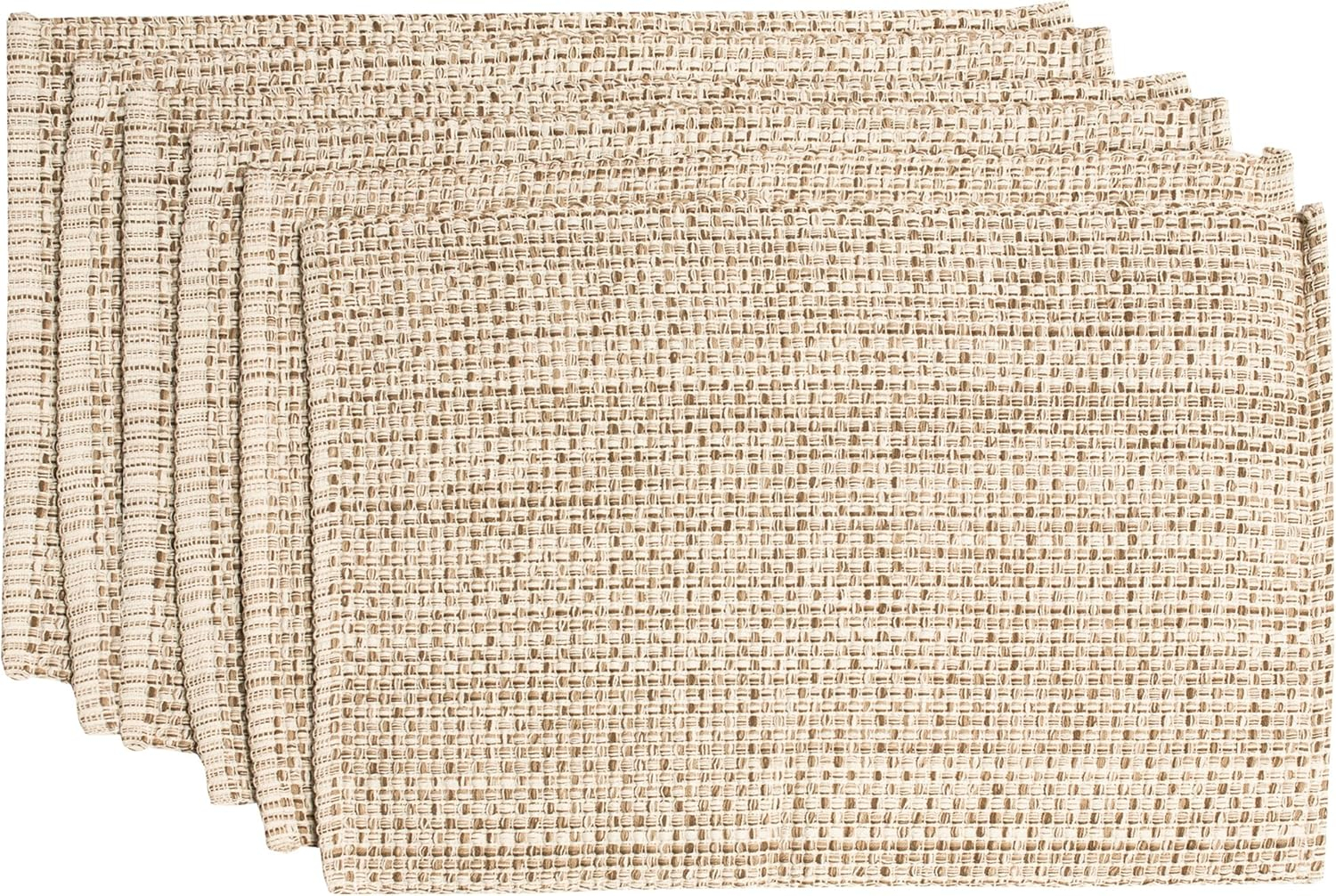 Lintex Eggshell 100% Cotton Woven Two Tone 13" x 19" Table Place Mat
