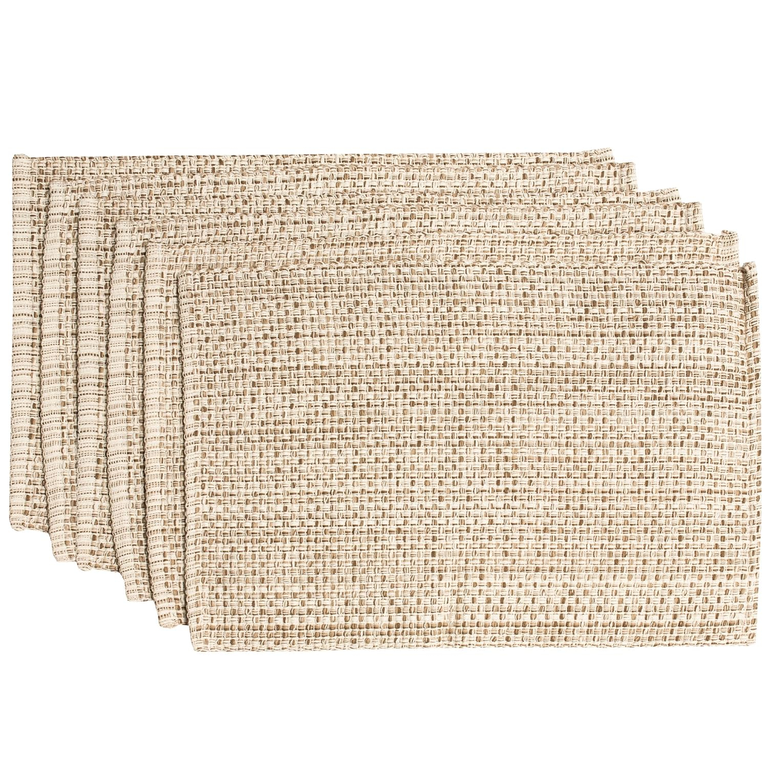 Lintex Eggshell 100% Cotton Woven Two Tone 13" x 19" Table Place Mat