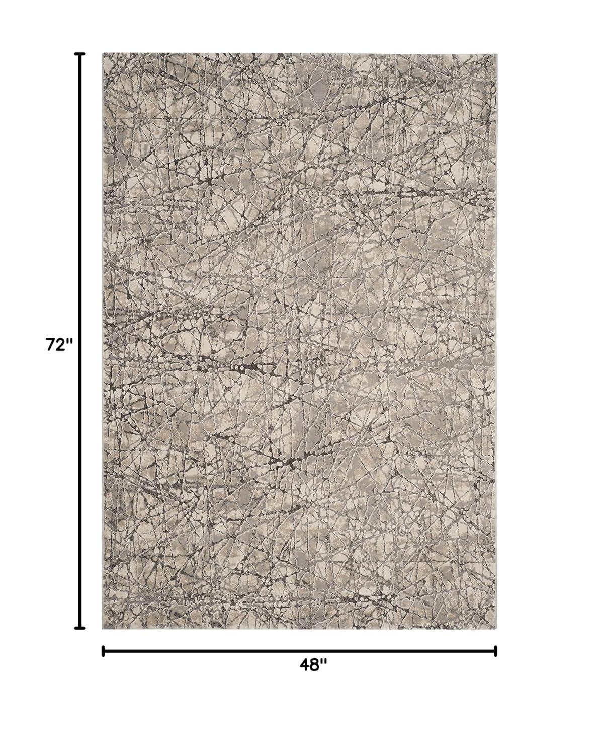 SAFAVIEH Meadow Emily Abstract Area Rug, Beige/Grey, 4' x 6'