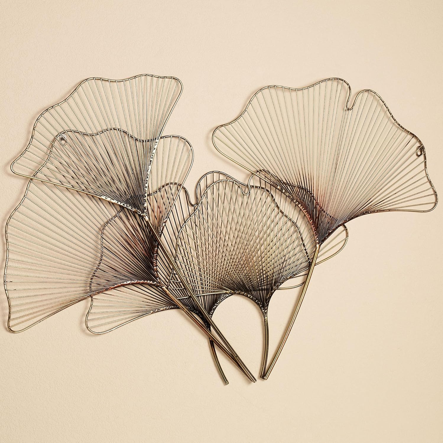 Ginkgo Breeze Wall Sculpture Multi Metallic
