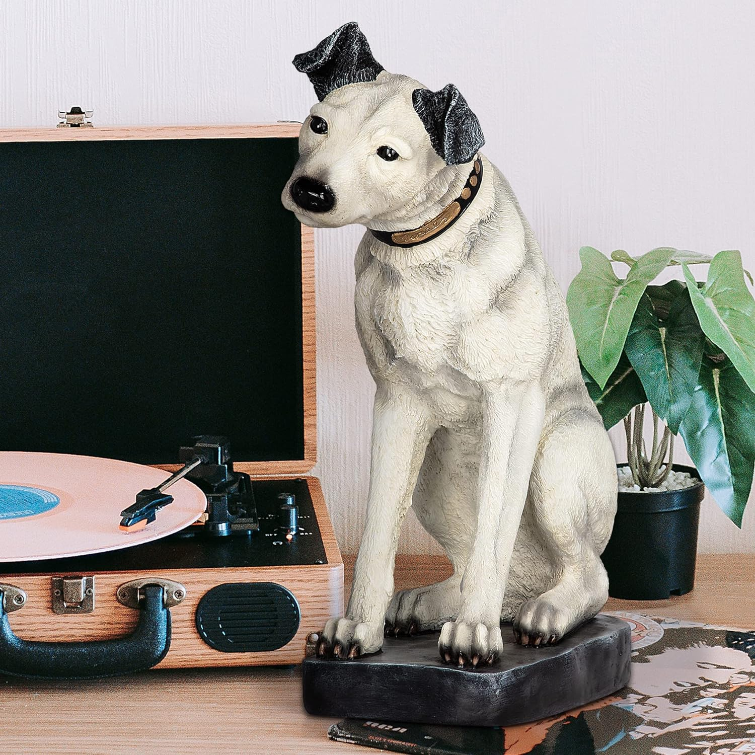 Design Toscano Nipper RCA Dog Statue