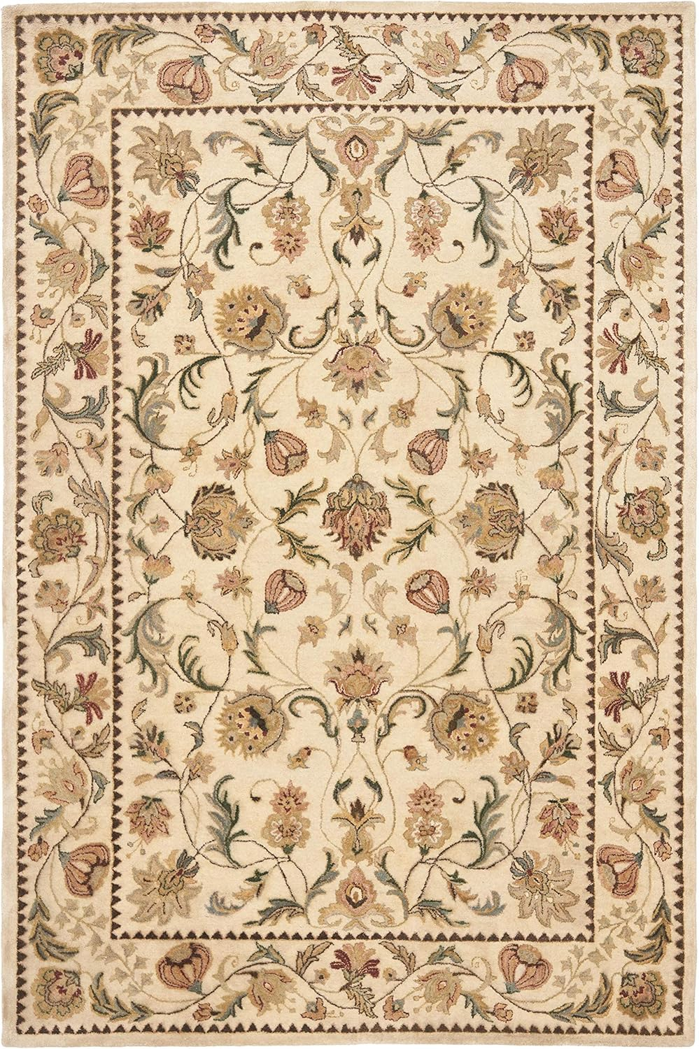 Ivory Elegance Hand-Tufted Wool Cotton Blend 6' x 9' Rug