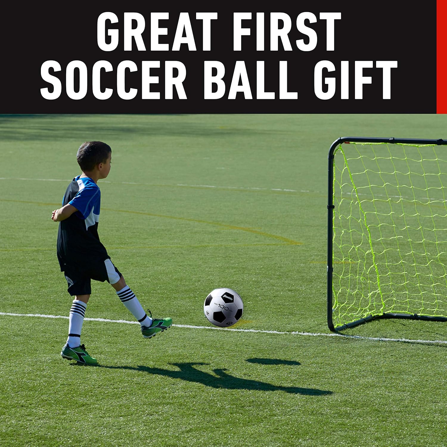 Franklin Black and White Size 4 PVC Soccer Ball