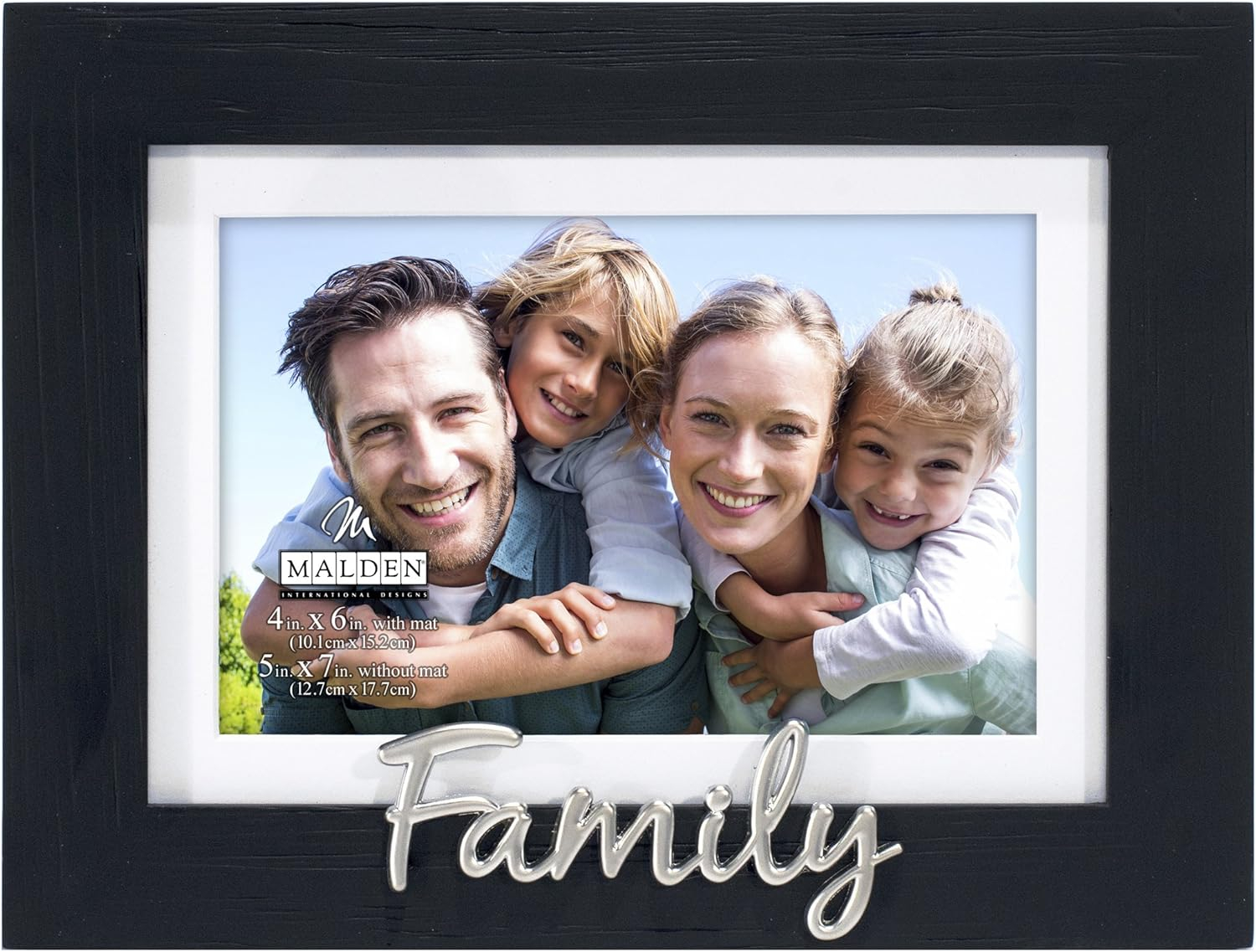 Malden 4" x 6" Glass Wall Mounted Frames, Black