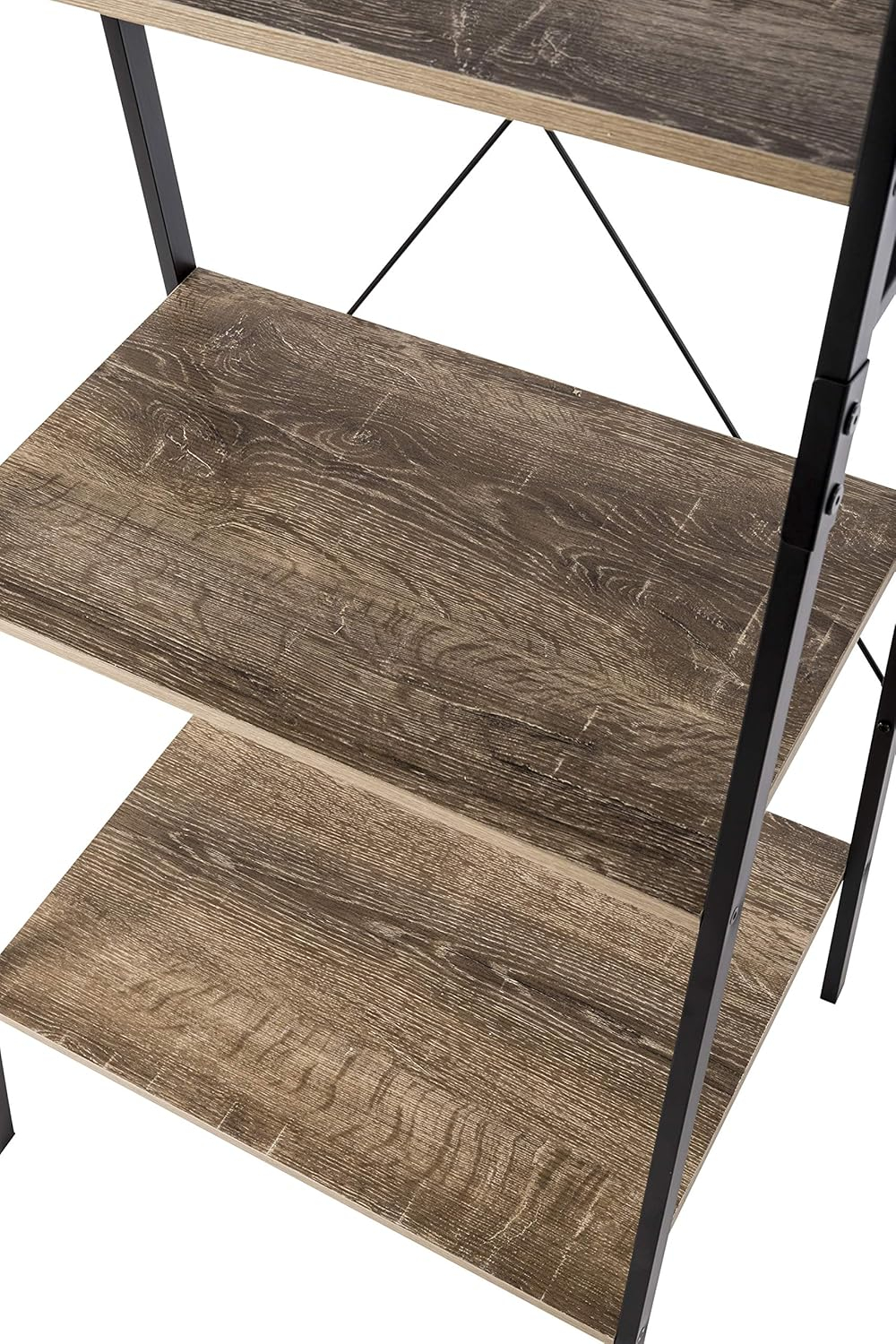 Tribeca Industrial A-Frame Ladder Shelf in Weathered Brown