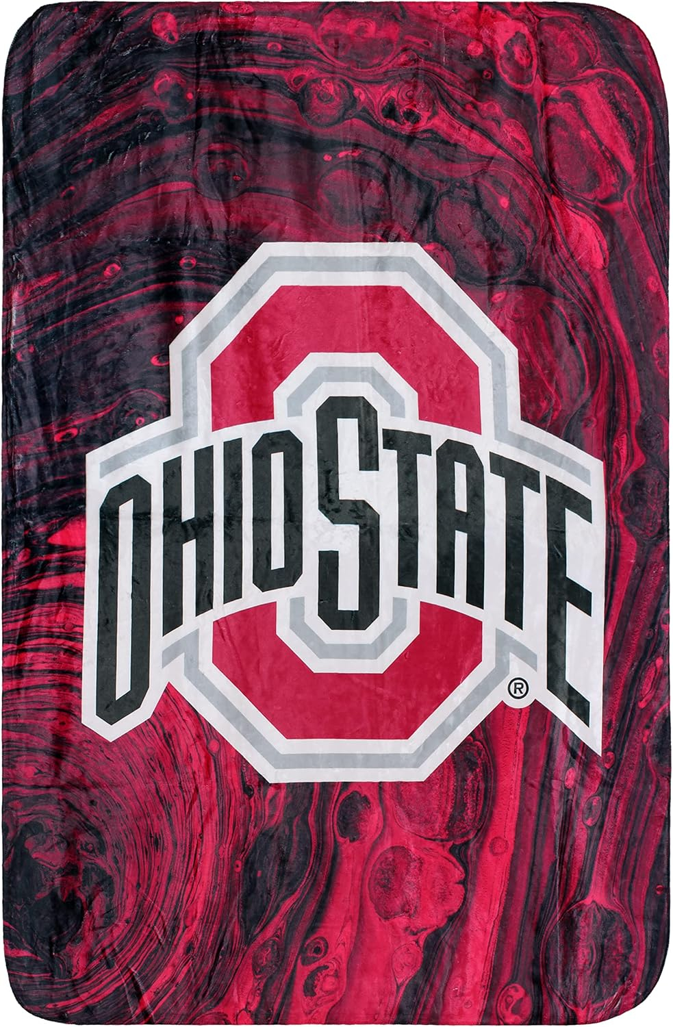 College Covers Everything Comfy Ohio State Buckeyes Color Swept Soft Throw Blanket, 30" x 40"