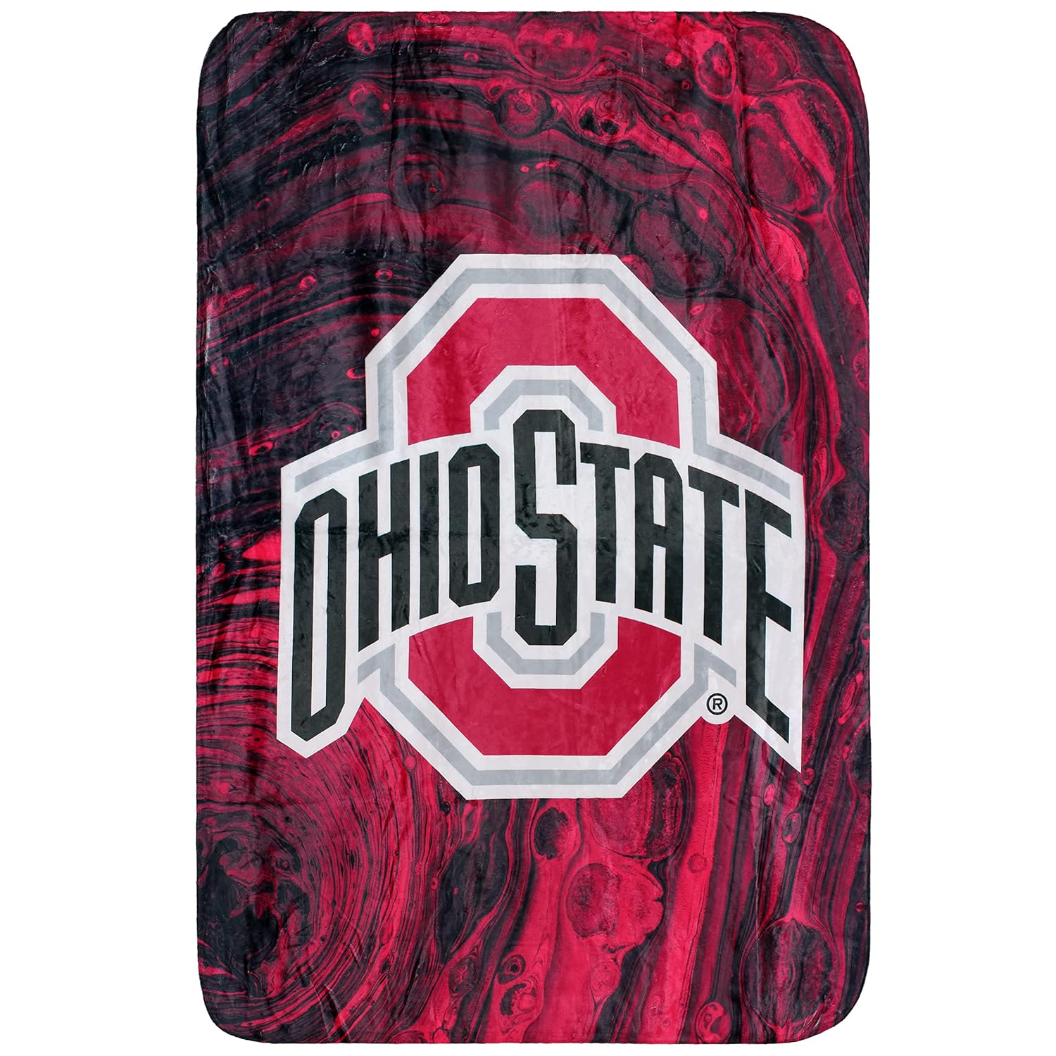 College Covers Everything Comfy Ohio State Buckeyes Color Swept Soft Throw Blanket, 30" x 40"