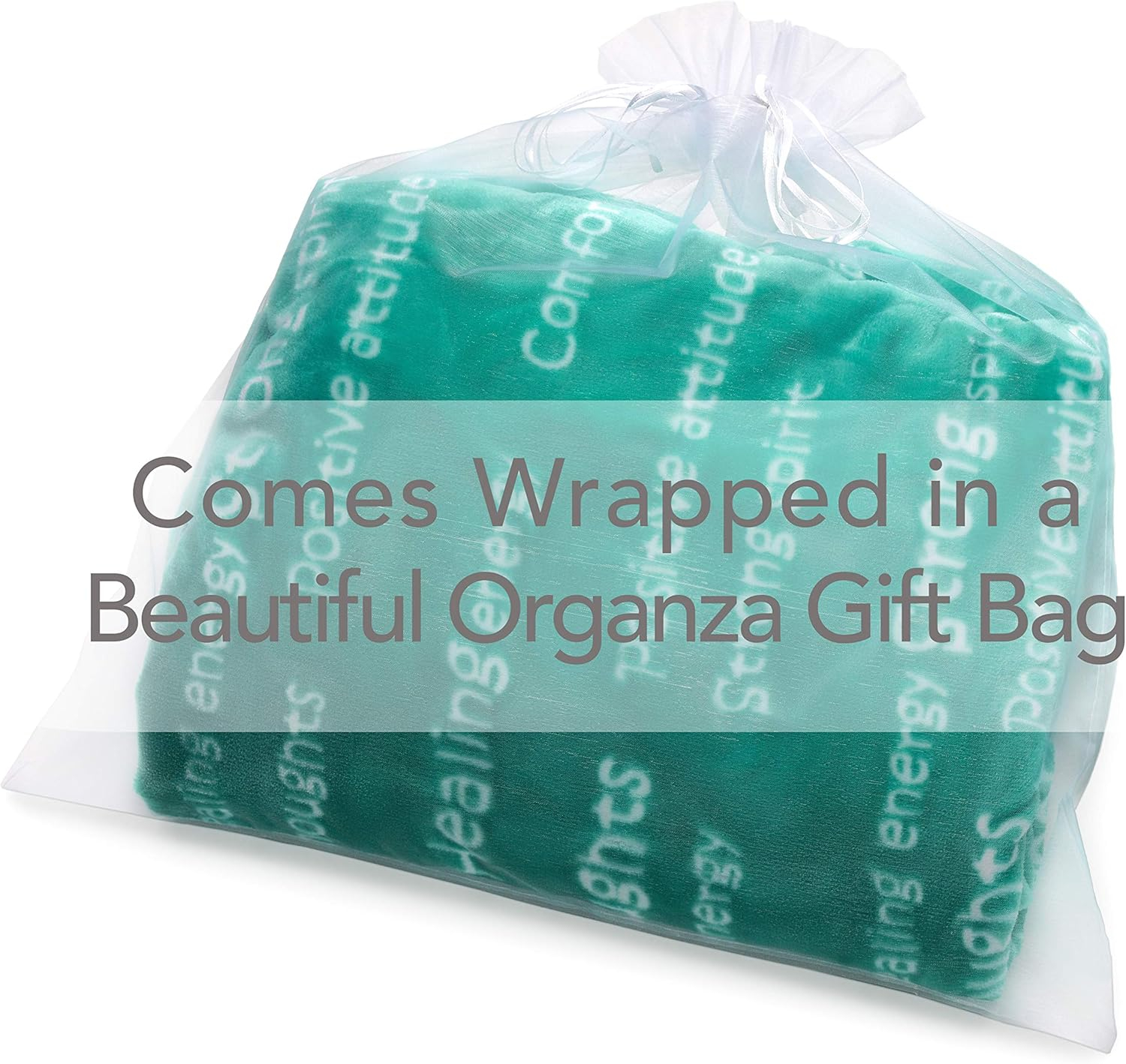 BlankieGram “Hugs” Plush Throw Blanketspired Gift Ideas for The Entire Family, Comfort Gifts, Teal