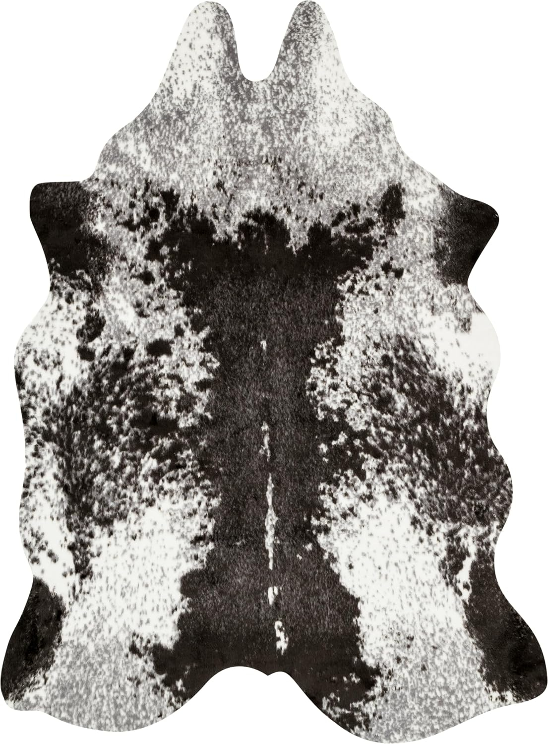 Loloi II Grand Canyon Faux Cowhide Ivory / Charcoal Area Rug