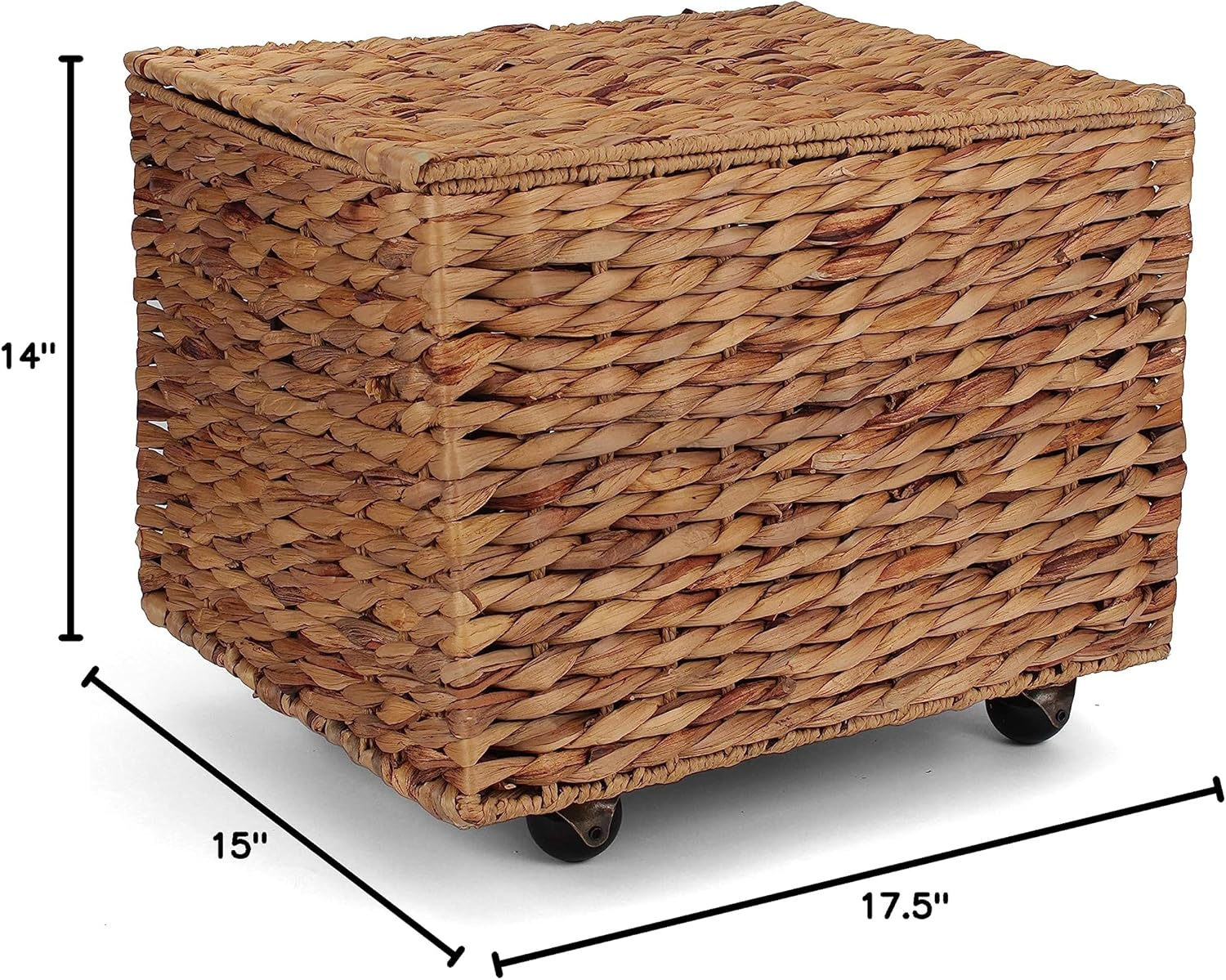 Seagrass Rolling File Cabinet Natural - Letter