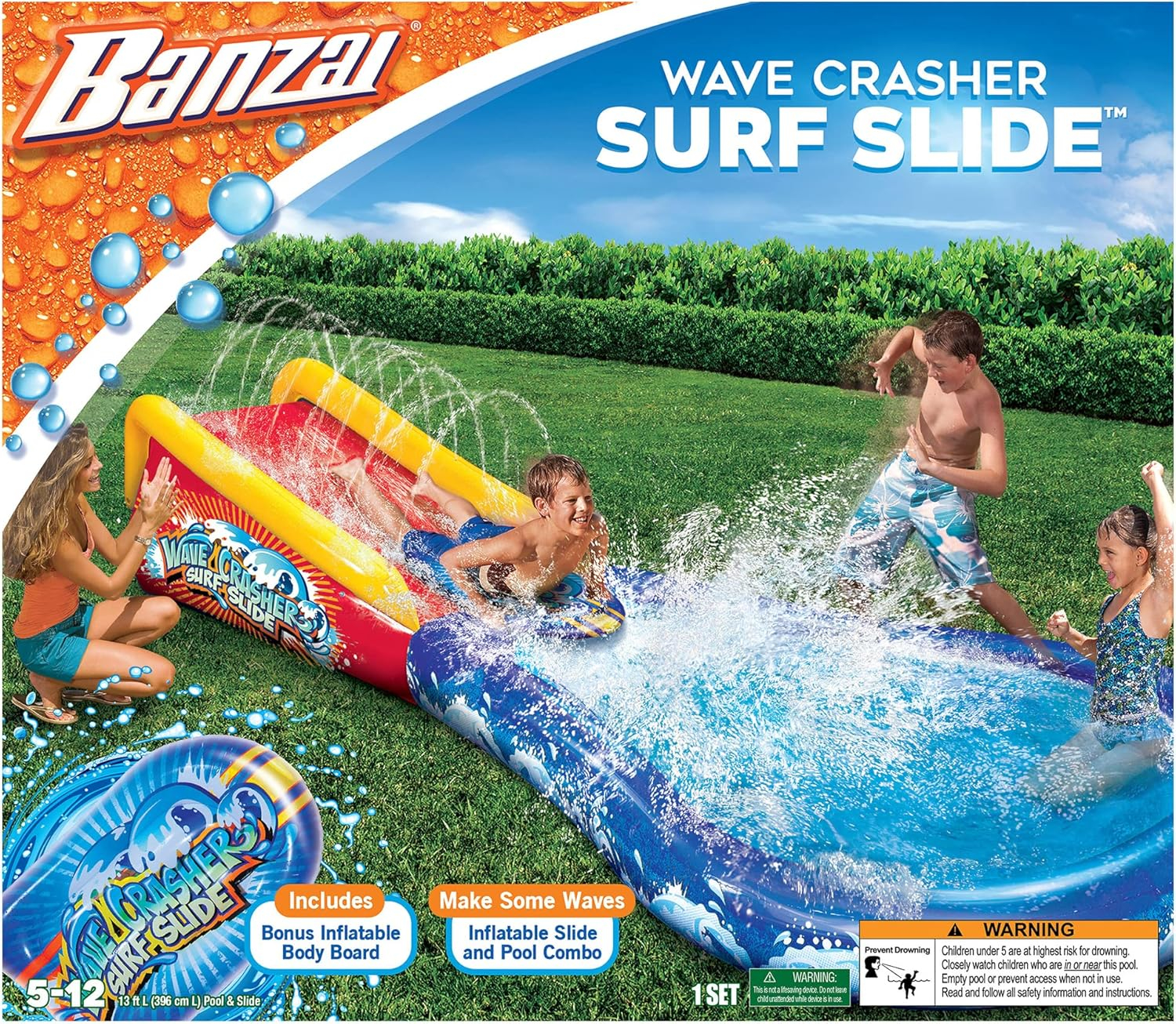 BANZAI Wave Crasher Surf Slide