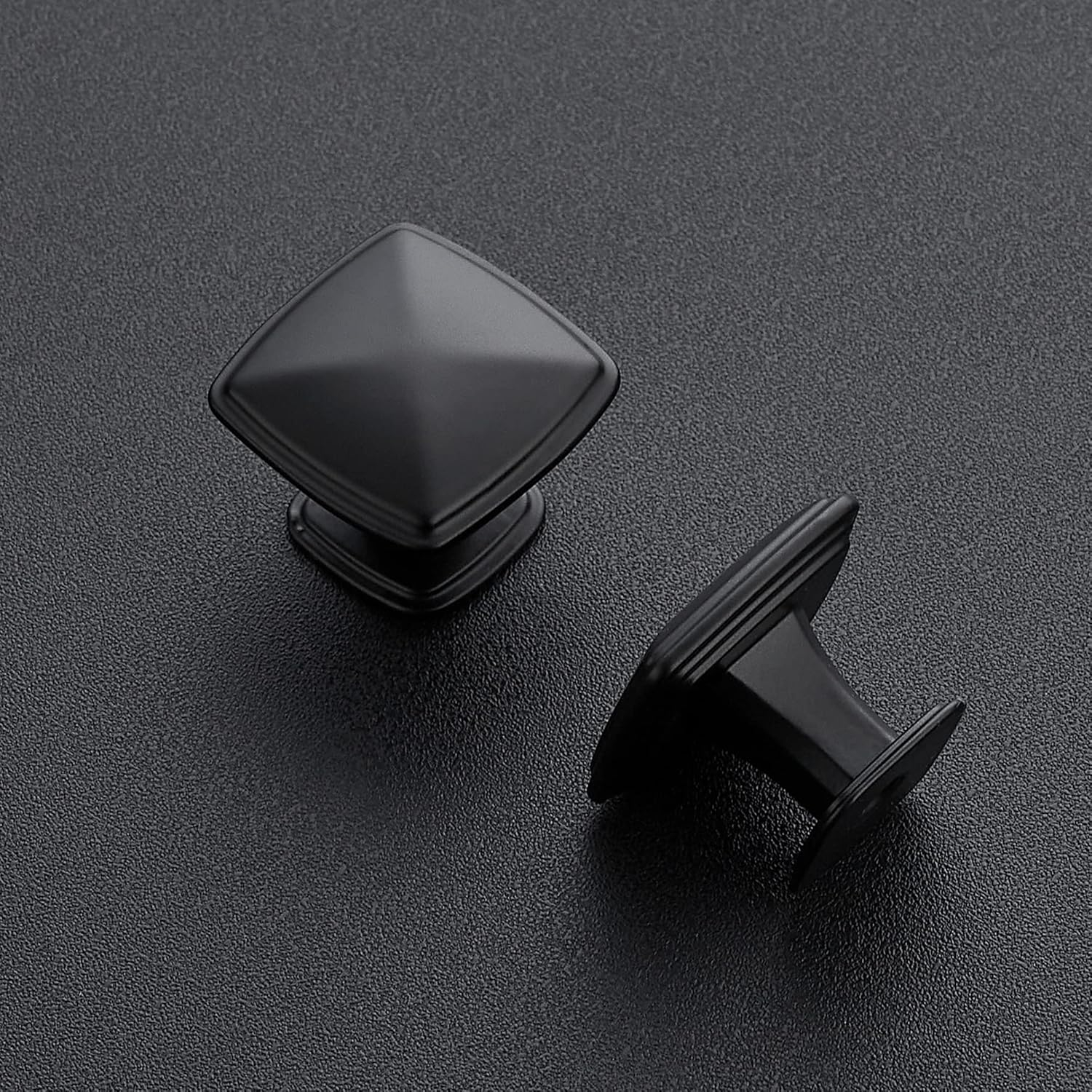 30 Pack Matte Black Kitchen Cabinet Square Knob Single Hole Cabinet Hardware for Dresser Drawer Cabinet Pulls Drawer Knobs Cabinet Knobs
