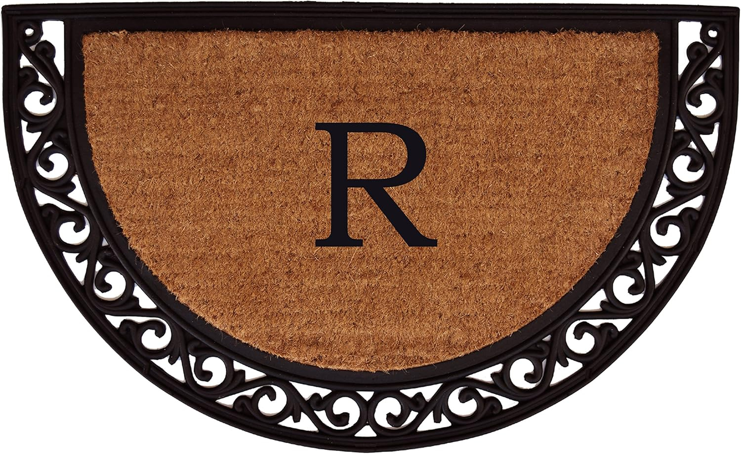 Calloway Mills Ornate Scroll Monogram Outdoor Doormat 18" x 30" (Letter R)