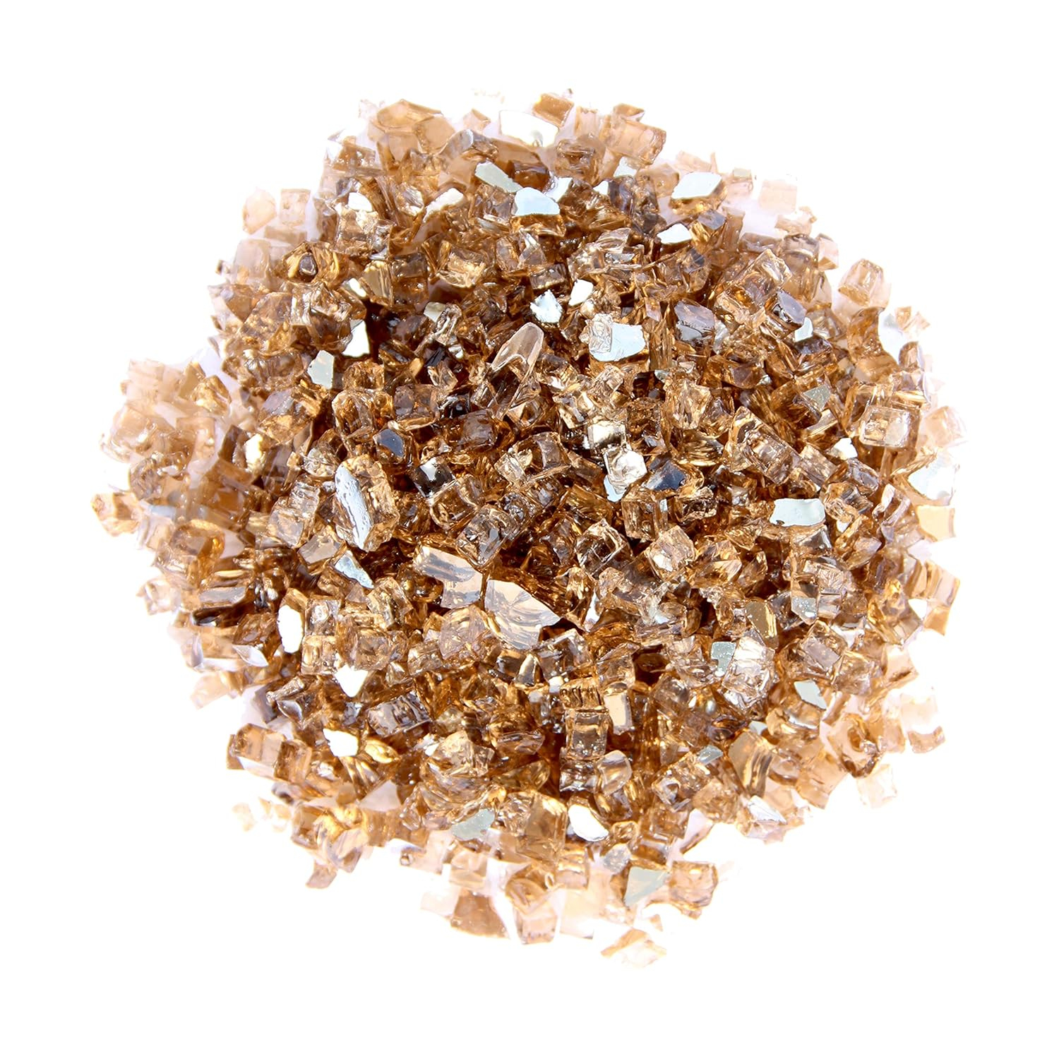 Hiland AZ Patio Heaters 20lbs Reflective Fire Glass - Copper