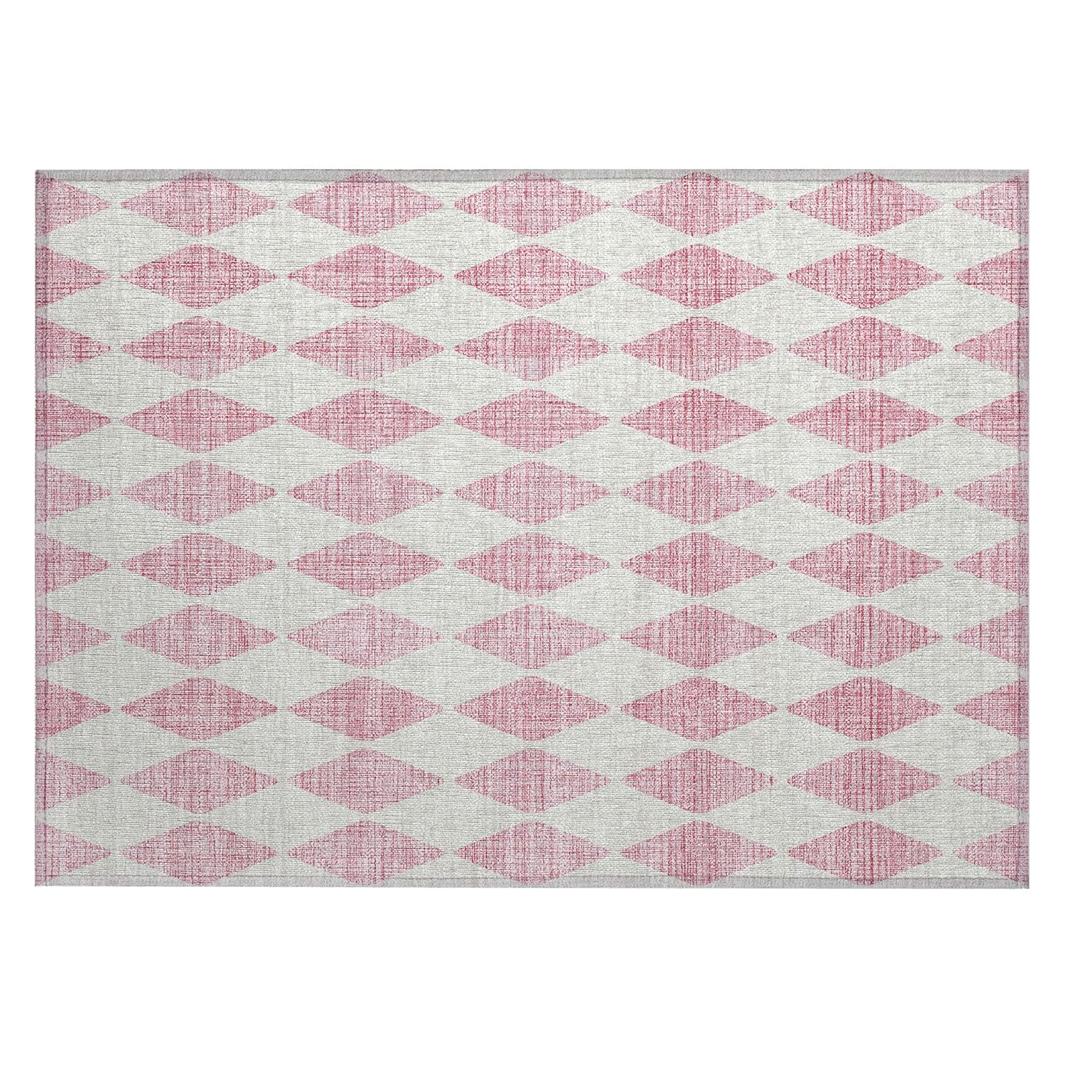 Addison Rugs Chantille ACN578 Pink 1'8" x 2'6" Indoor Outdoor Area Rug, Easy Clean, Machine Washable, Non Shedding, Bedroom, Living Room, Dining Room, Kitchen, Patio Rug