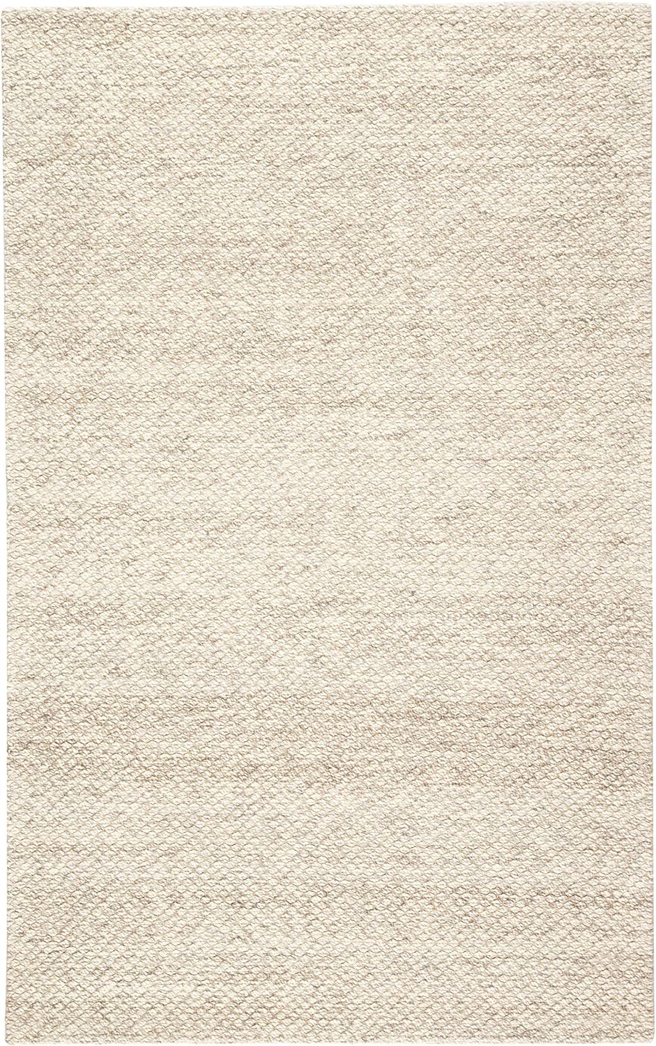 Scandinavia Rakel Wool Area Rug in Solid Taupe/White