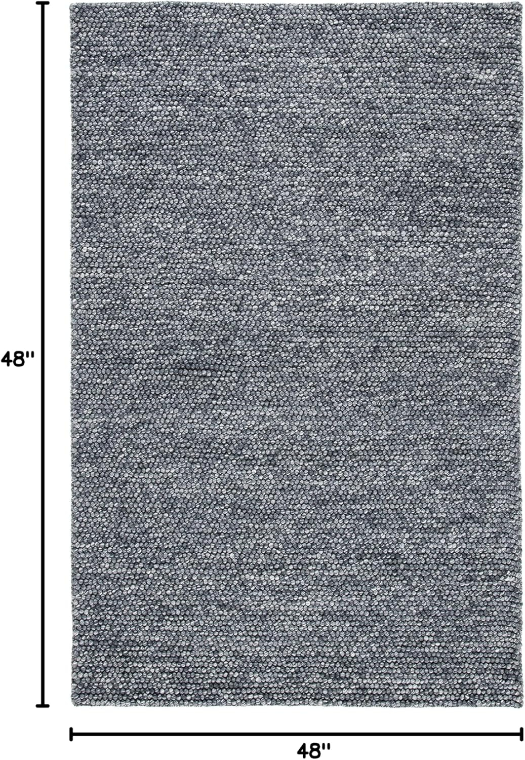 SAFAVIEH Natura Feride Geometric Area Rug, Dark Grey, 4' x 4' Square