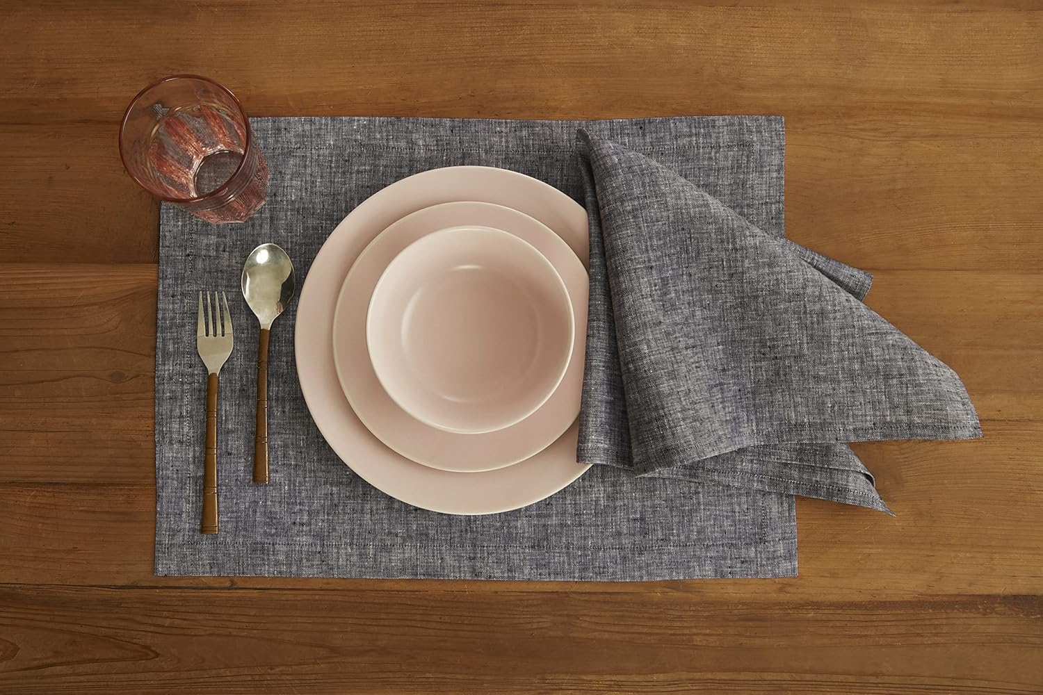 Solino Home 100% Pure Linen Dinner Napkins - Athena (Set of 4)