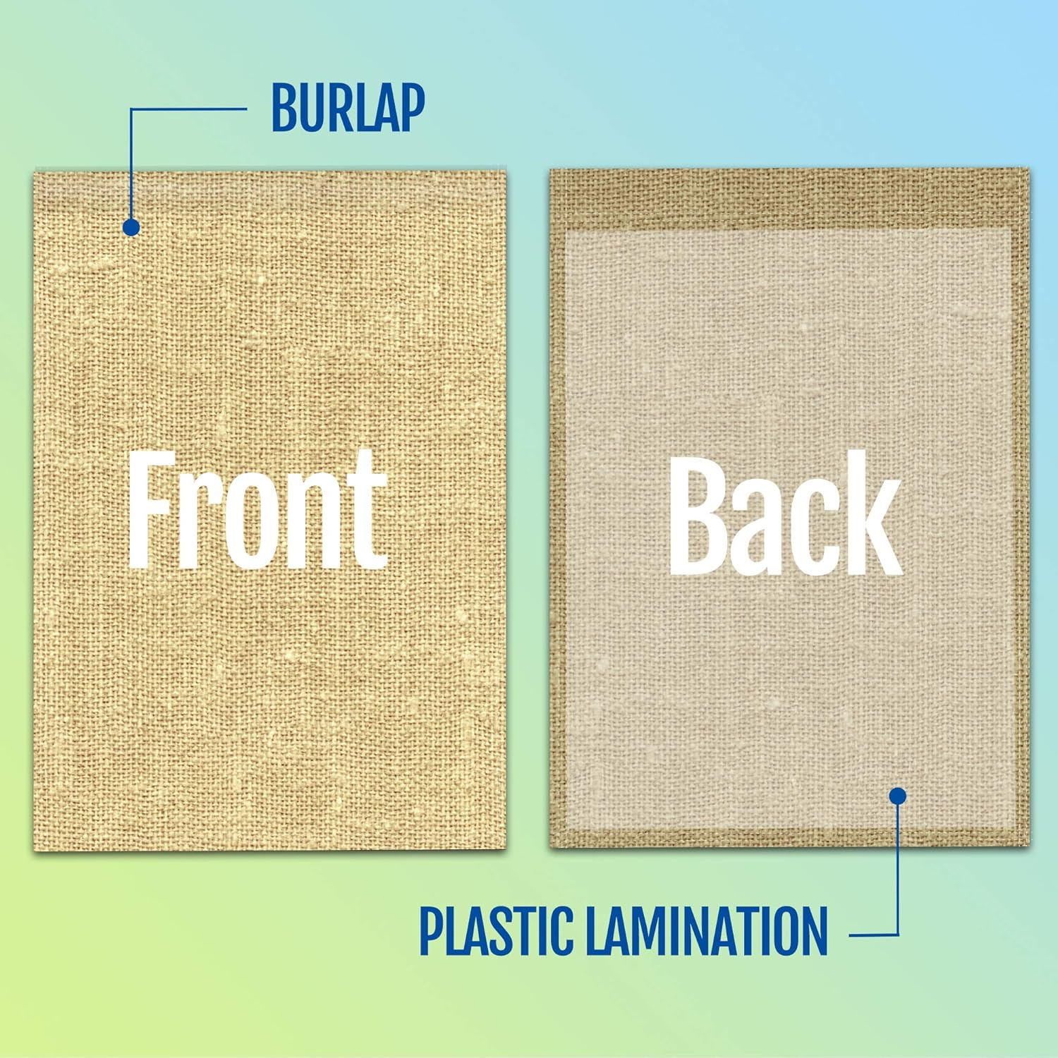Anley Blank Burlap Garden Flag - DIY Personalized Craft Banner Vinly - 18 in x 12.5 in