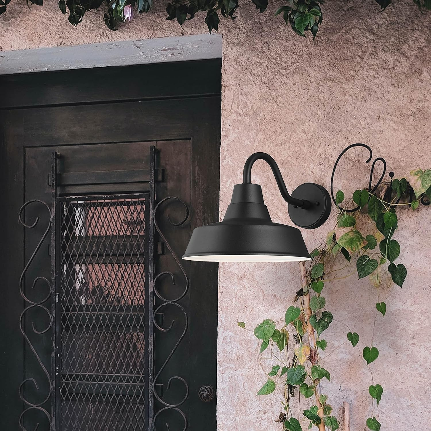 Fisher Outdoor Sconce - Black / 12"Dia
