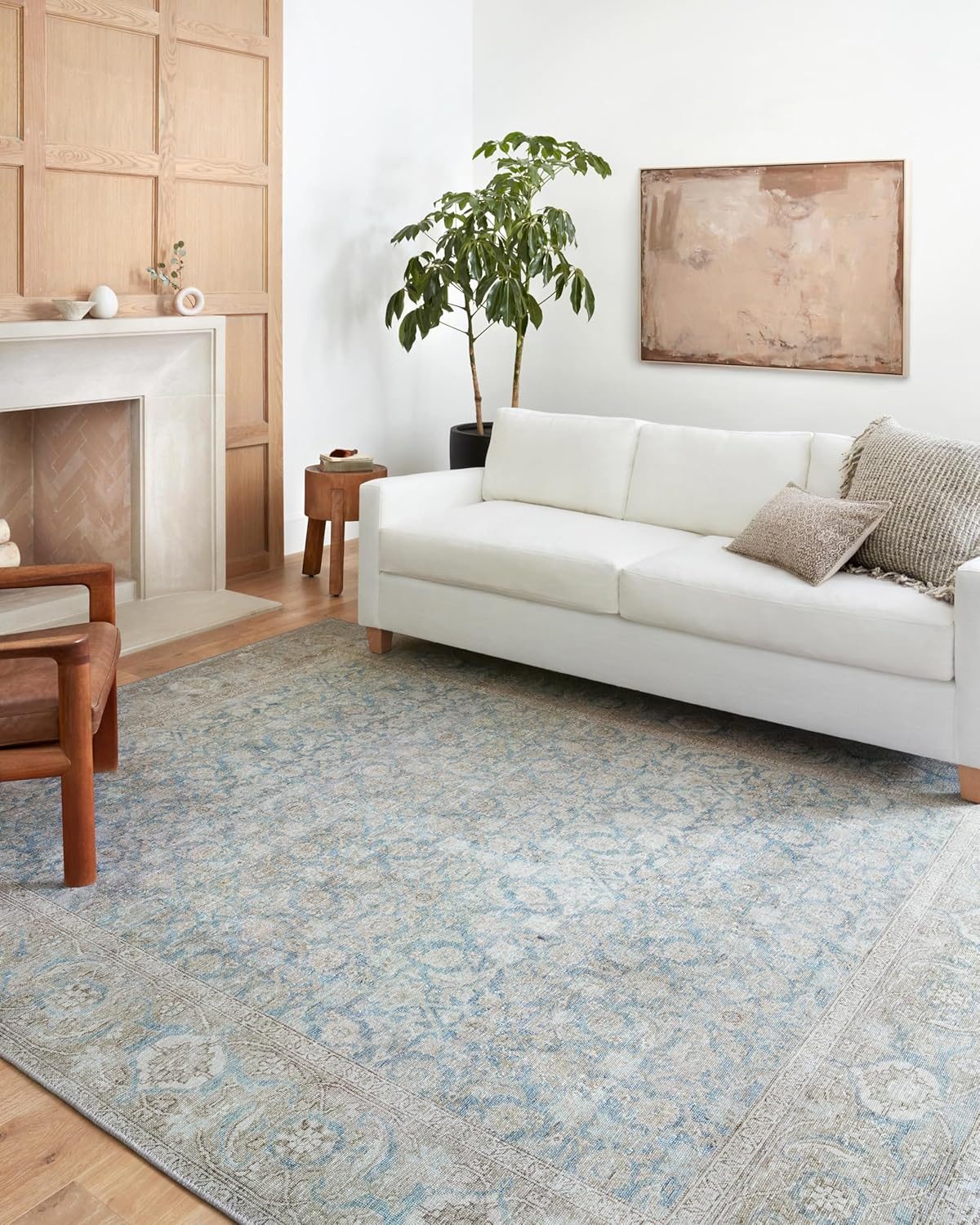Loloi II Wynter WYN-10 Ocean / Silver Oriental Area Rug 2'-0" x 5'-0"