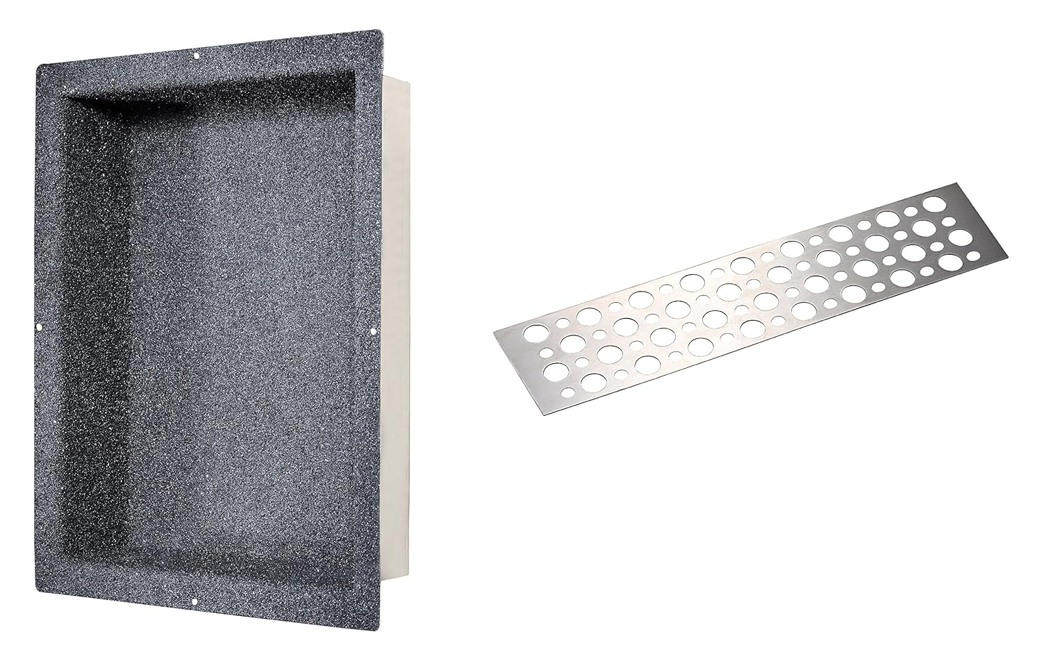 Shower Niche with Support Plate Wall Organizer Rectangular Bathroom Niche Shelf