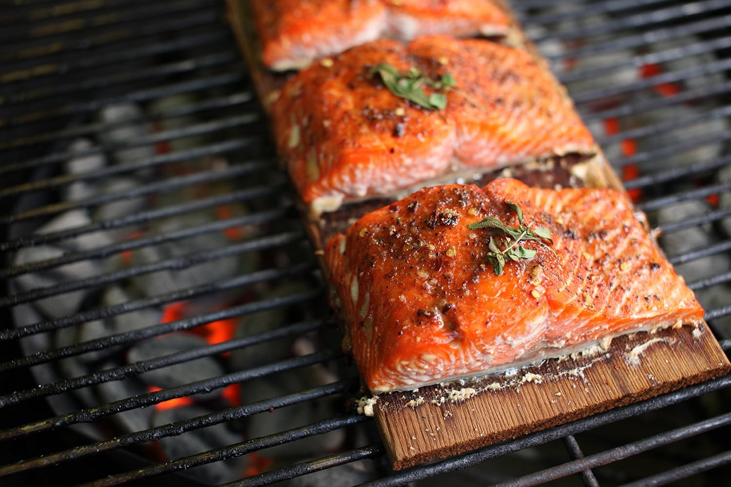 Wildwood Grilling 2-Pack PREMIUM Grade 5" x 11" Western Red Cedar Grilling Planks - Adds a Mild, Sweet Smokiness to Food - USA-Made & Sourced - 100% Natural Product