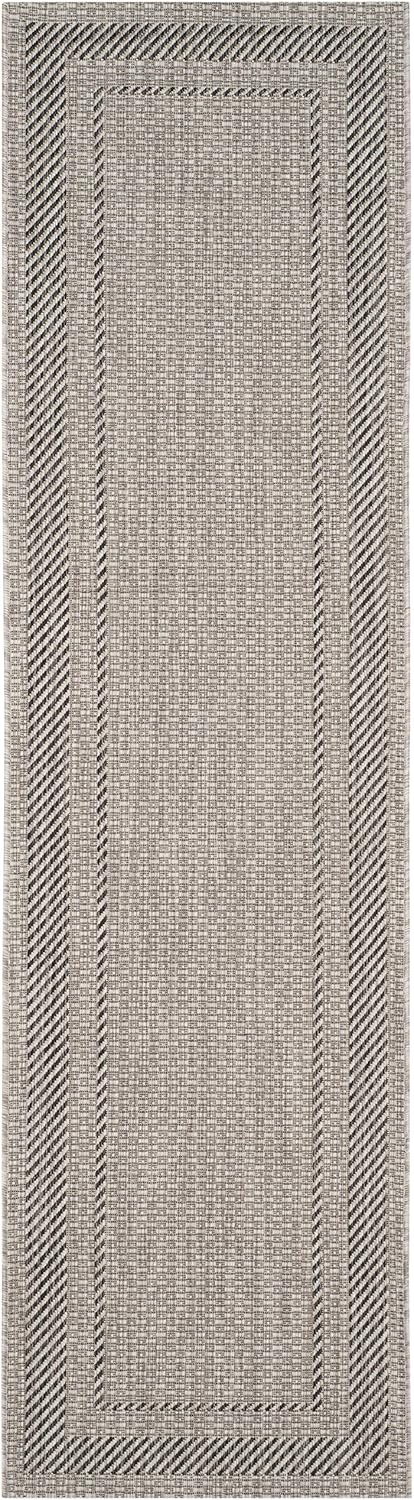 SAFAVIEH Courtyard Collection 2'3" x 6'7" Beige/Black CY8477 Indoor/ Outdoor Waterproof Easy Cleaning Patio Backyard Mudroom Runner Rug