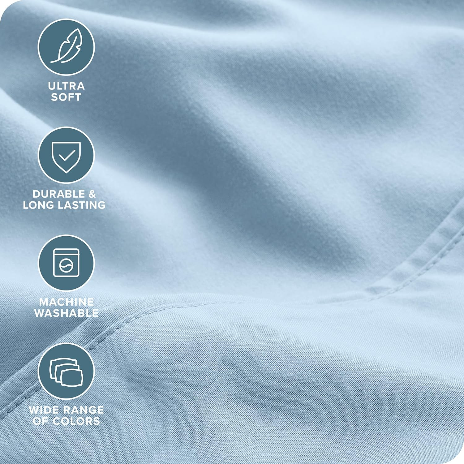 Bare Home Hotel Luxury Twin XL Sheet Set, Extra Soft - 4 Piece Set - Deep Pockets - Easy Fit - Cooling & Breathable - Wrinkle, Fade, Stain Resistant - Includes 2 Pillowcases (Twin XL, Light Blue)
